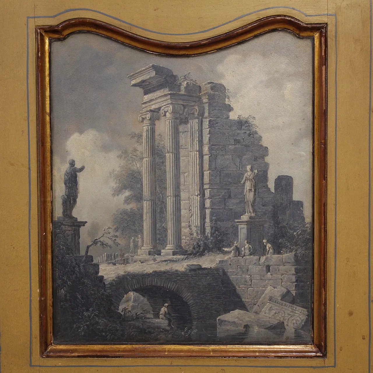 Piedmontese lacquered, gilded and painted wardrobe, 20th century 12