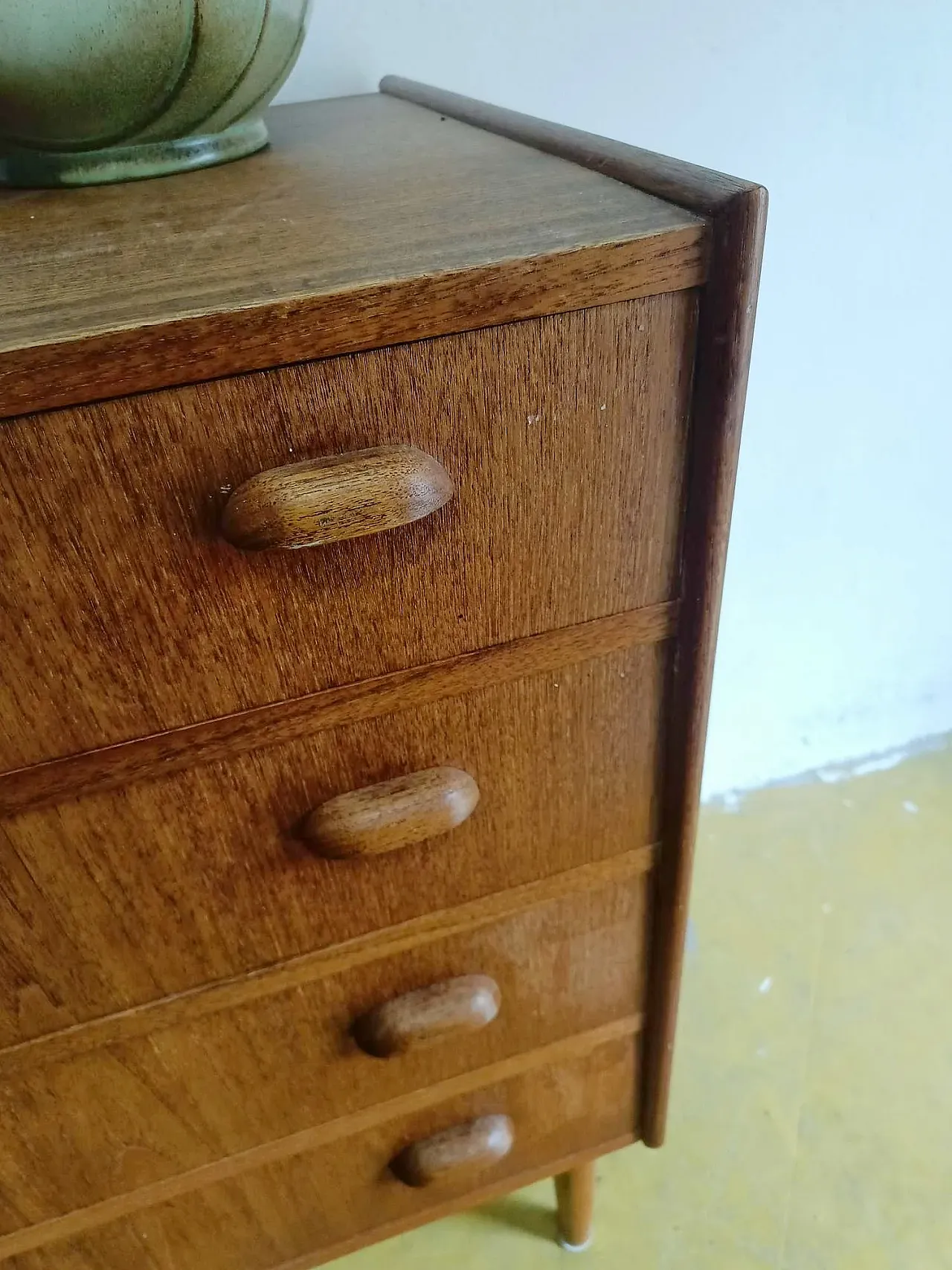 Teak chest of drawers 79cm, Denmark, 1950s 3