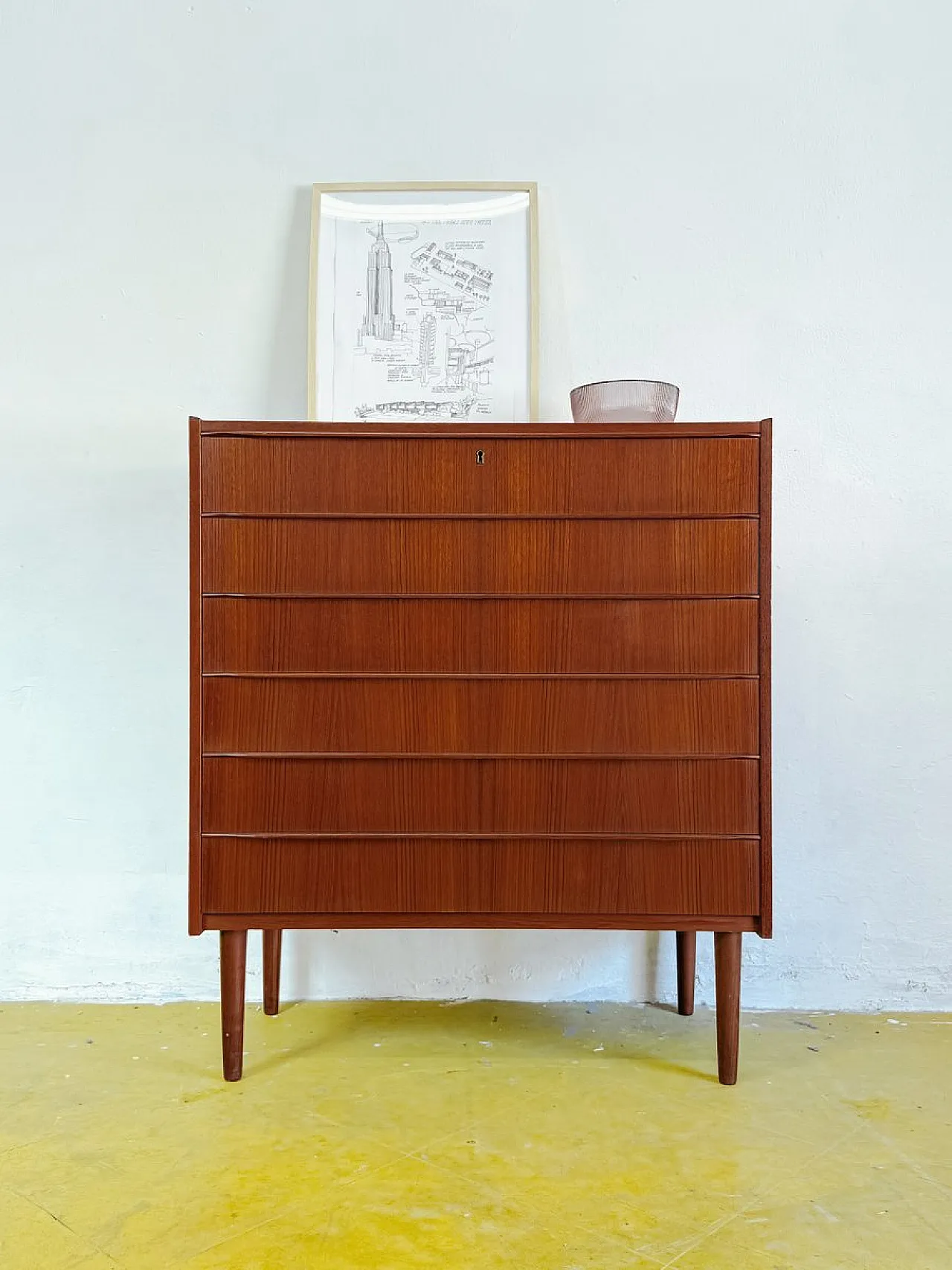Mid-Century chest of drawers, Denmark, 1950s, 103cm 1