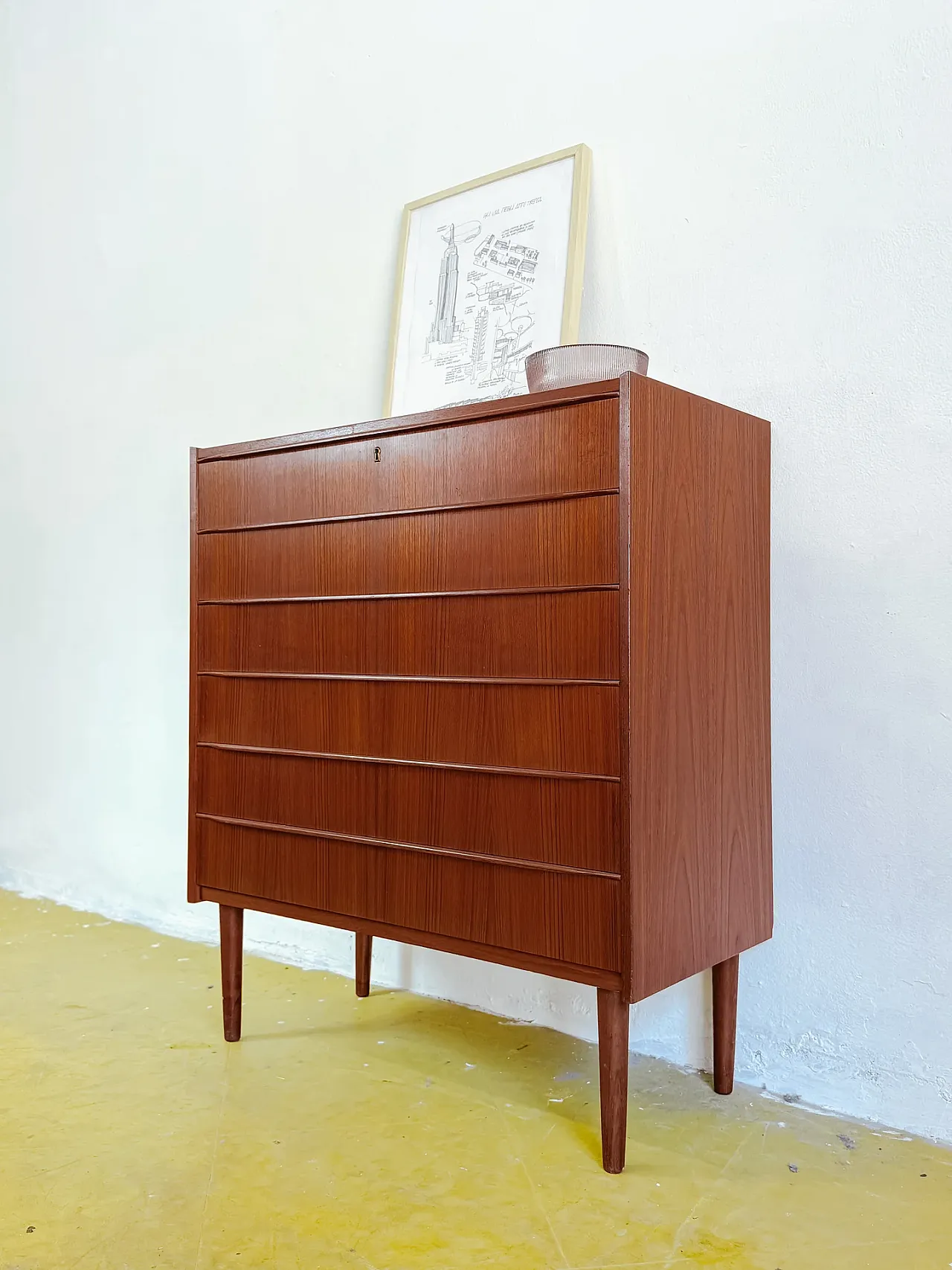 Mid-Century chest of drawers, Denmark, 1950s, 103cm 4
