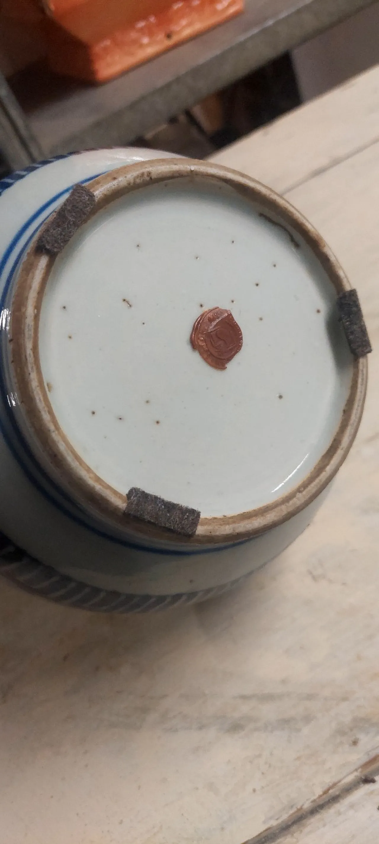 Giara da zenzero in porcellana con coperchio, '800 5