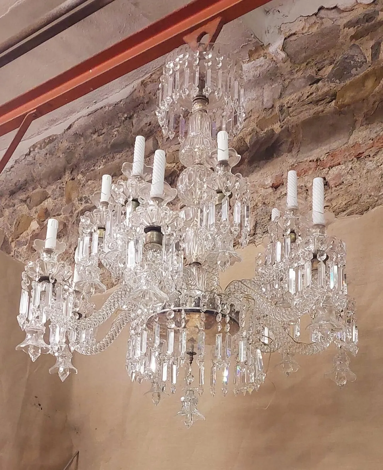 Lampadario di cristallo, metà '900 3