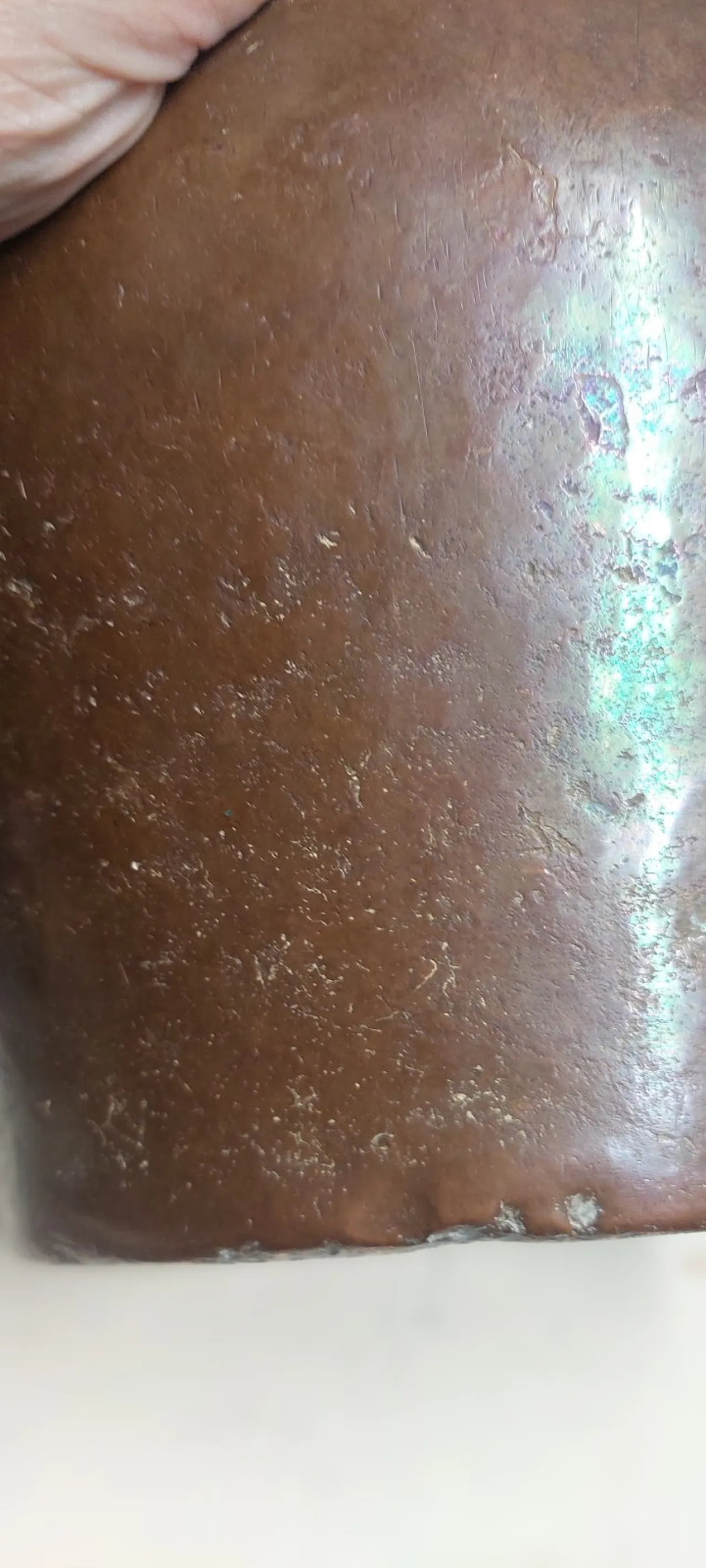 Secchio per acqua in rame sbalzato con manici in ferro, '700 6