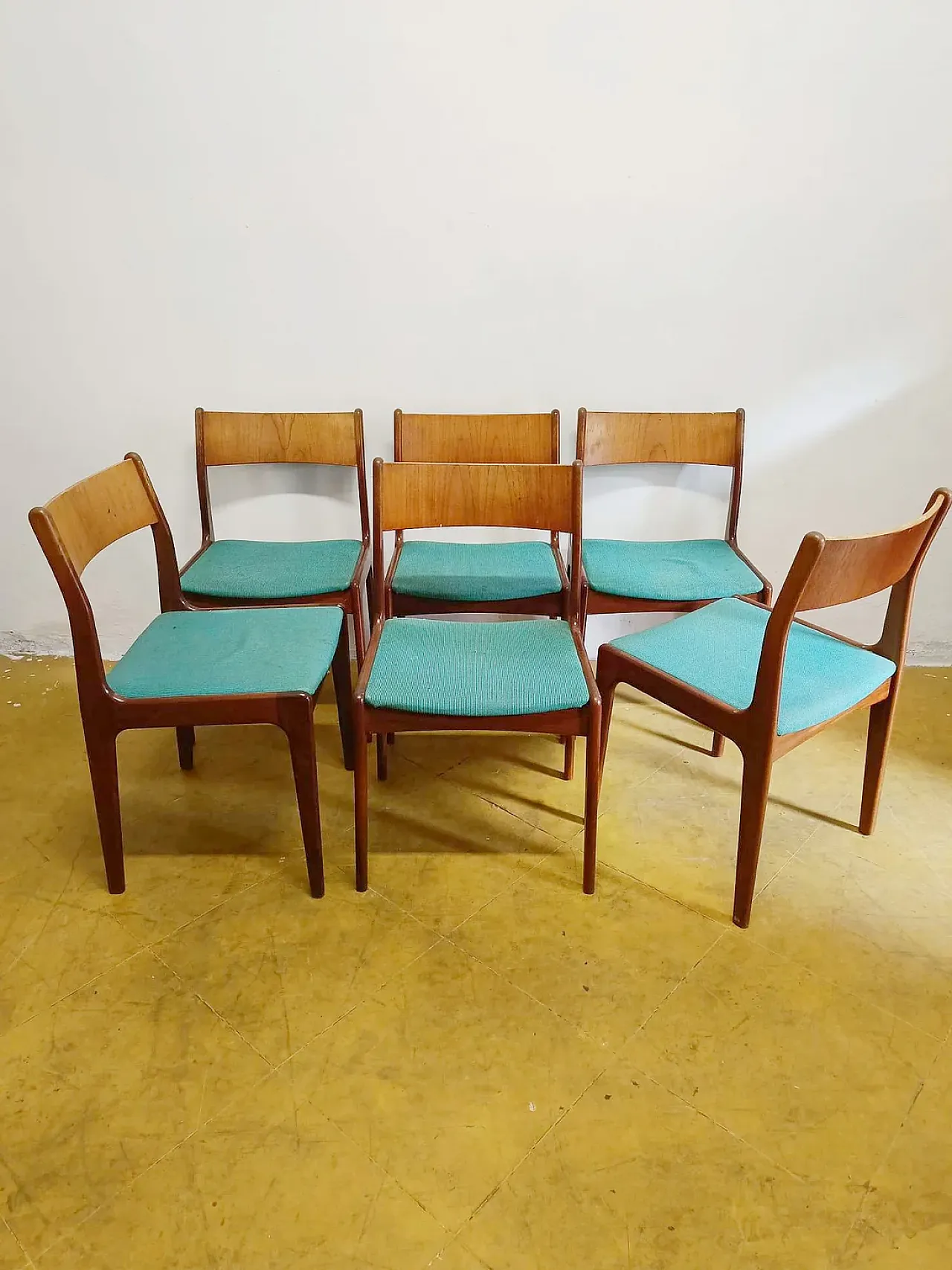 6 chairs, Denmark, 1950s 4