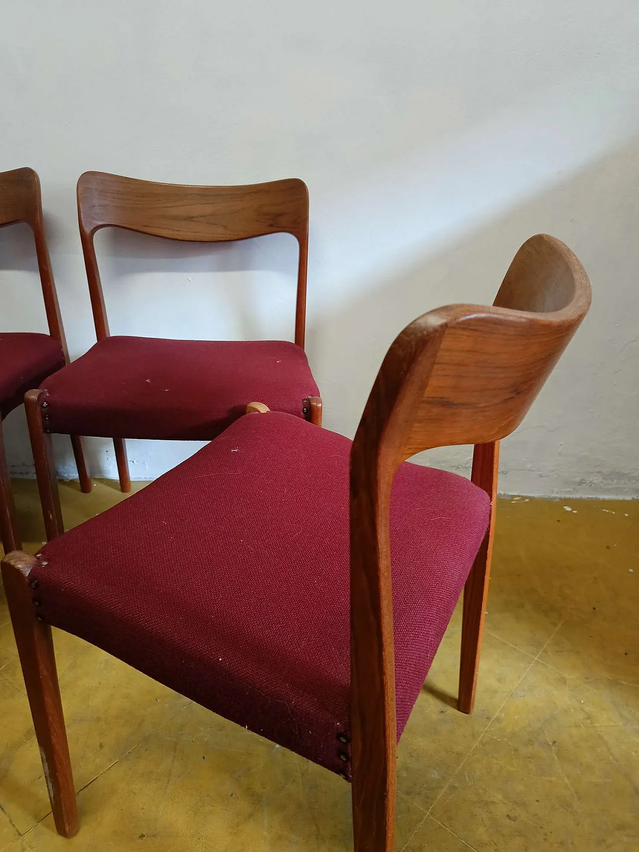 4 chairs by Henning Kjærnulf, Denmark, 1950s 4