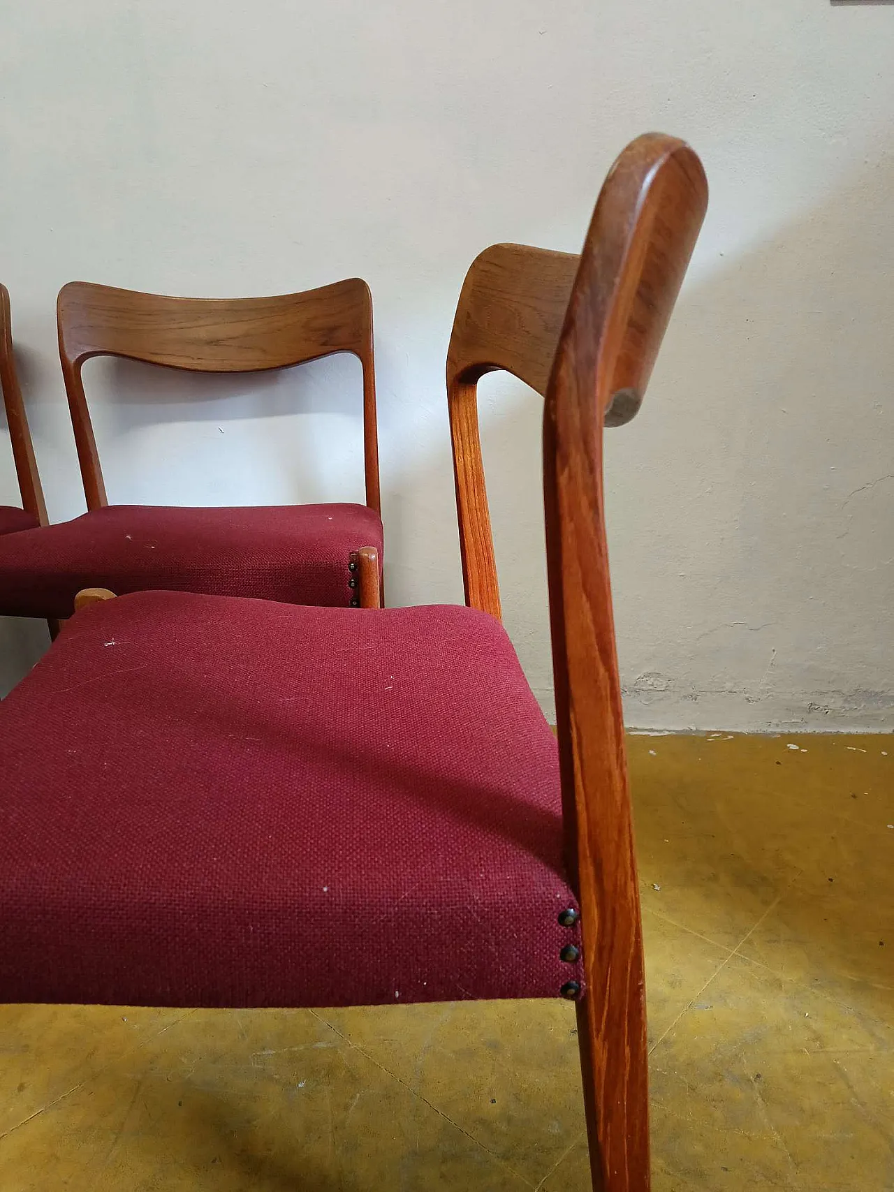 4 chairs by Henning Kjærnulf, Denmark, 1950s 8