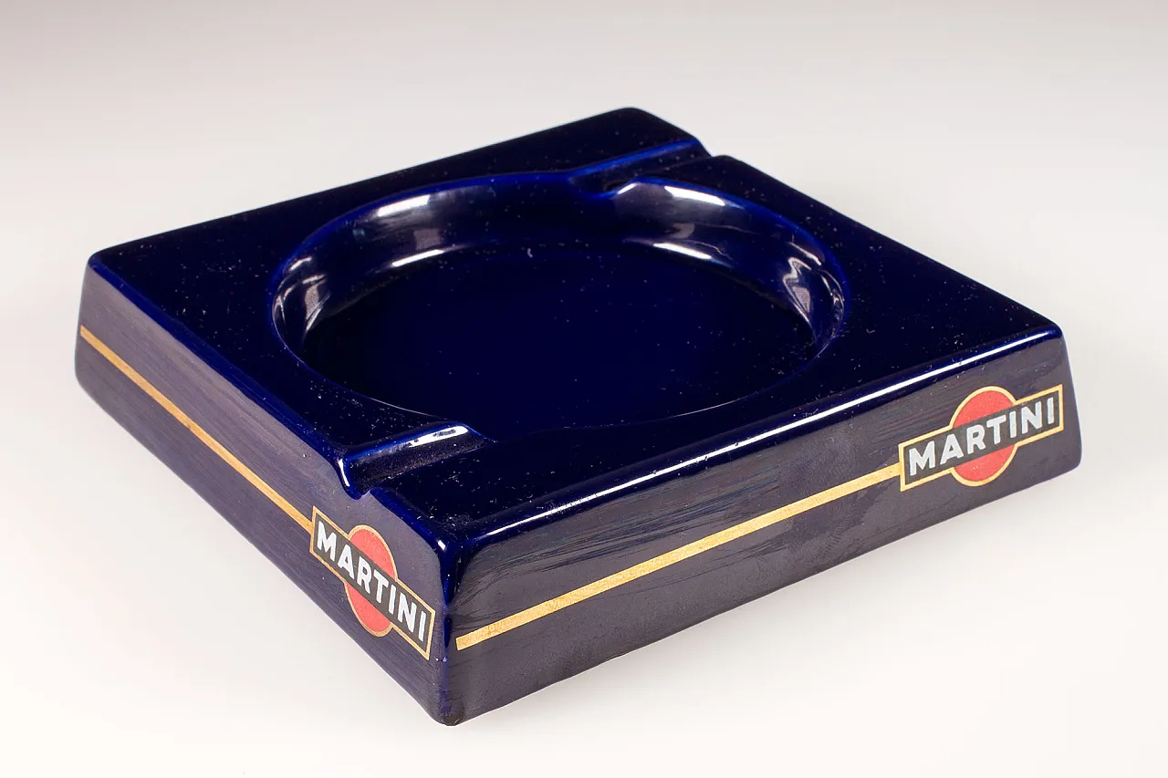 Martini ceramic ashtray, 70s 2