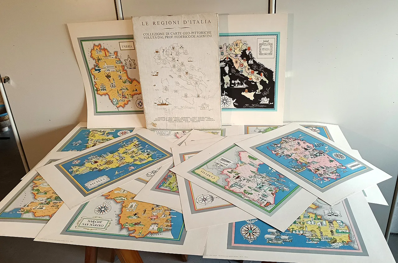 Regions of Italy, maps, 60s 1