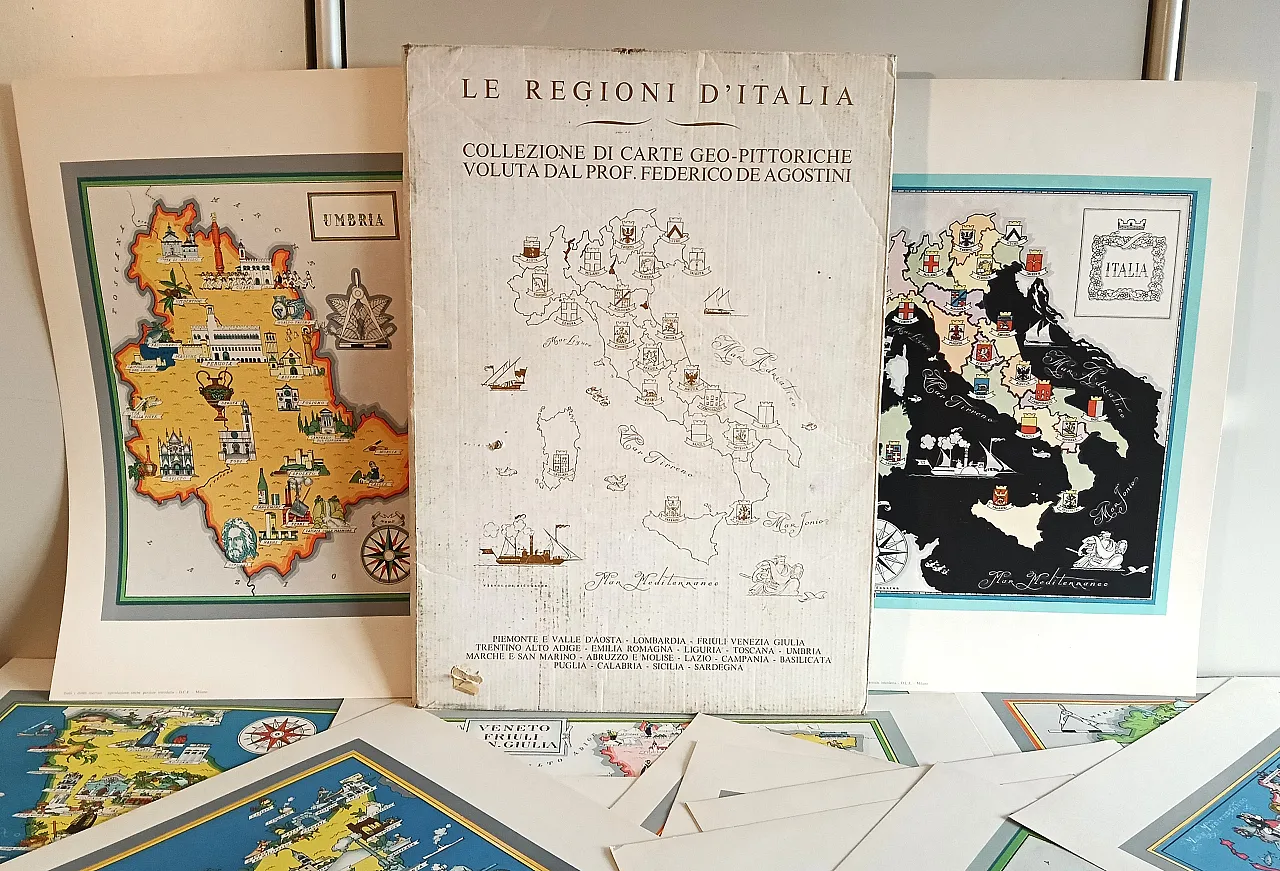 Regions of Italy, maps, 60s 2