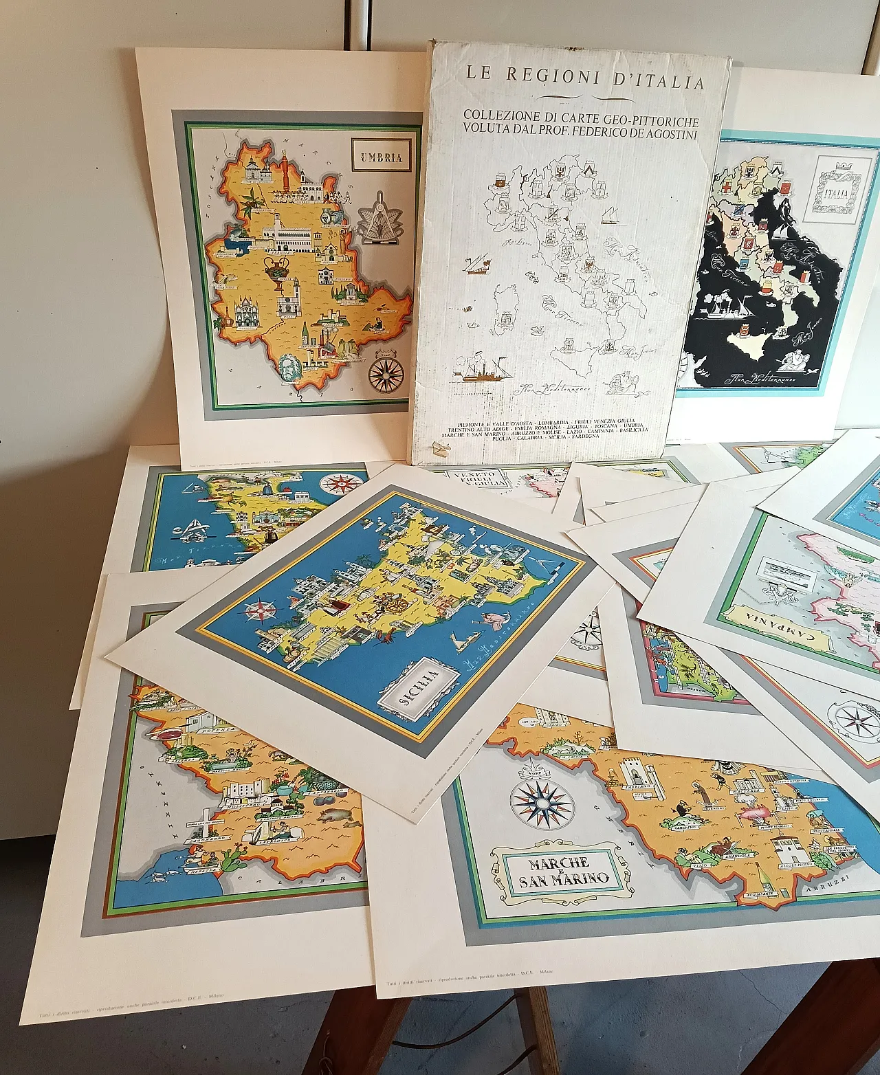 Regions of Italy, maps, 60s 4