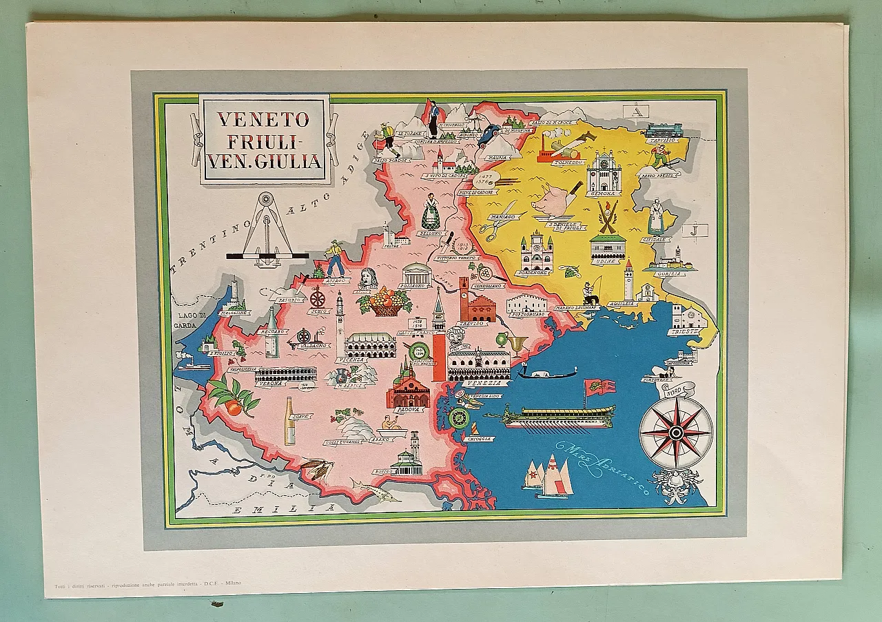 Regions of Italy, maps, 60s 9
