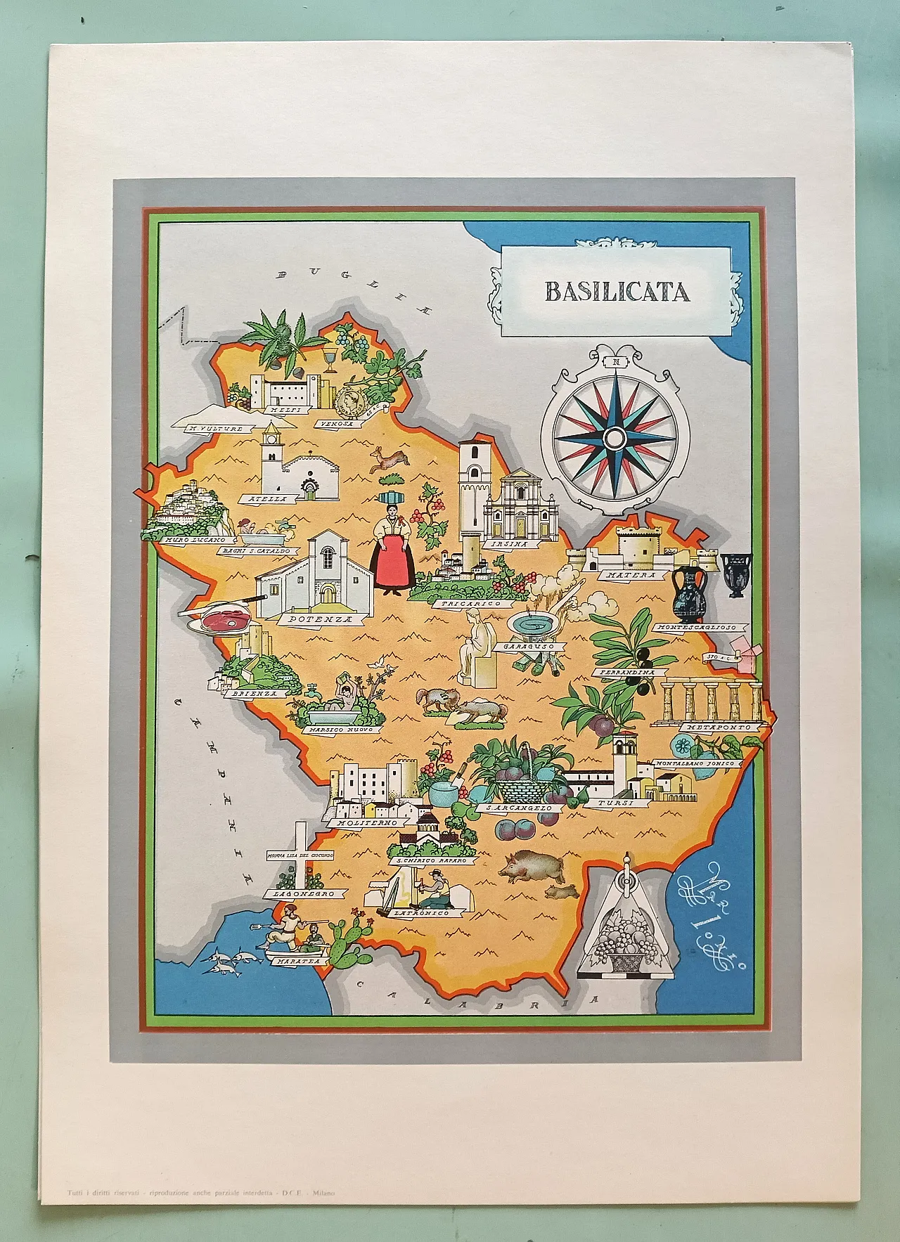 Regions of Italy, maps, 60s 12