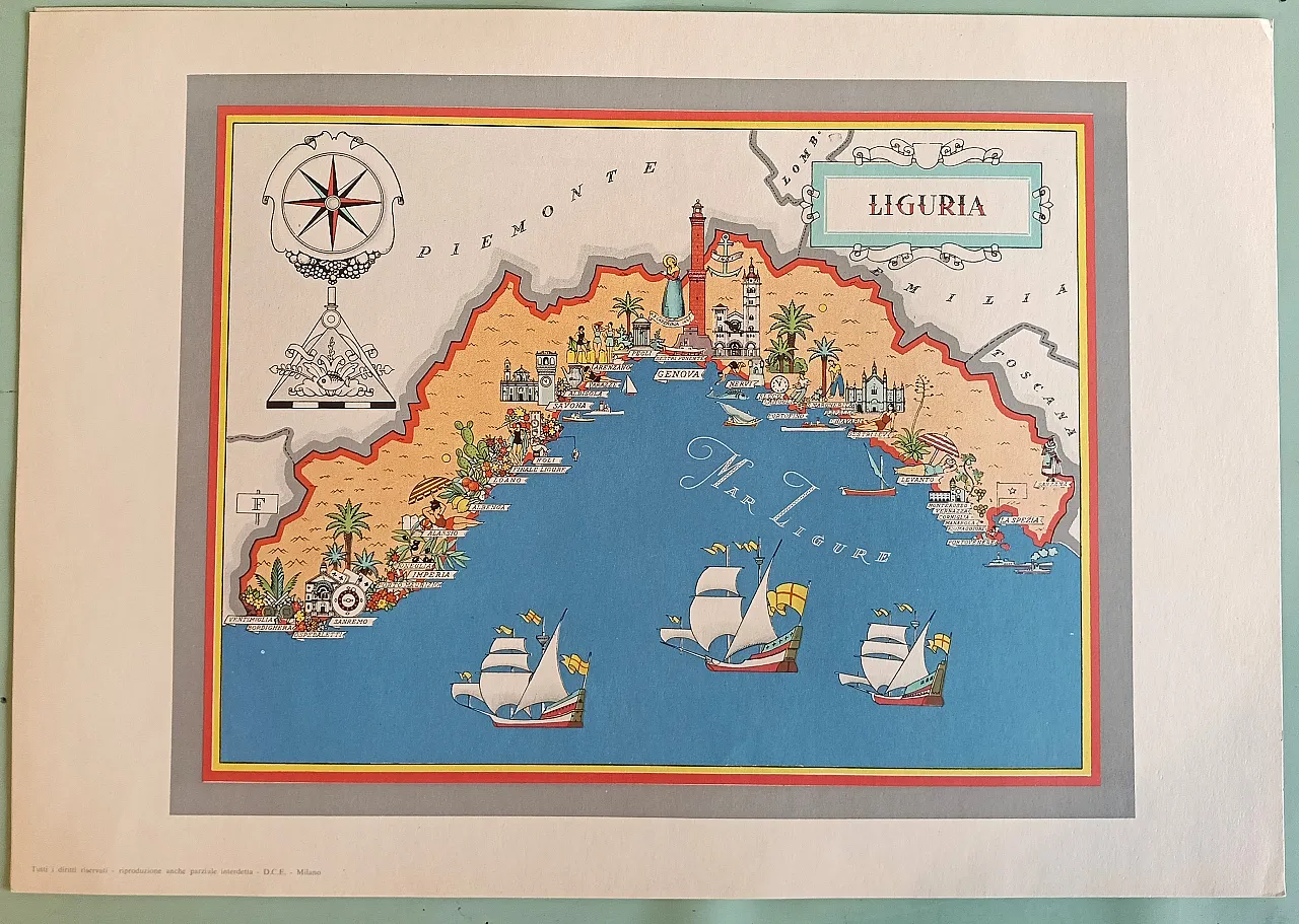 Regions of Italy, maps, 60s 16