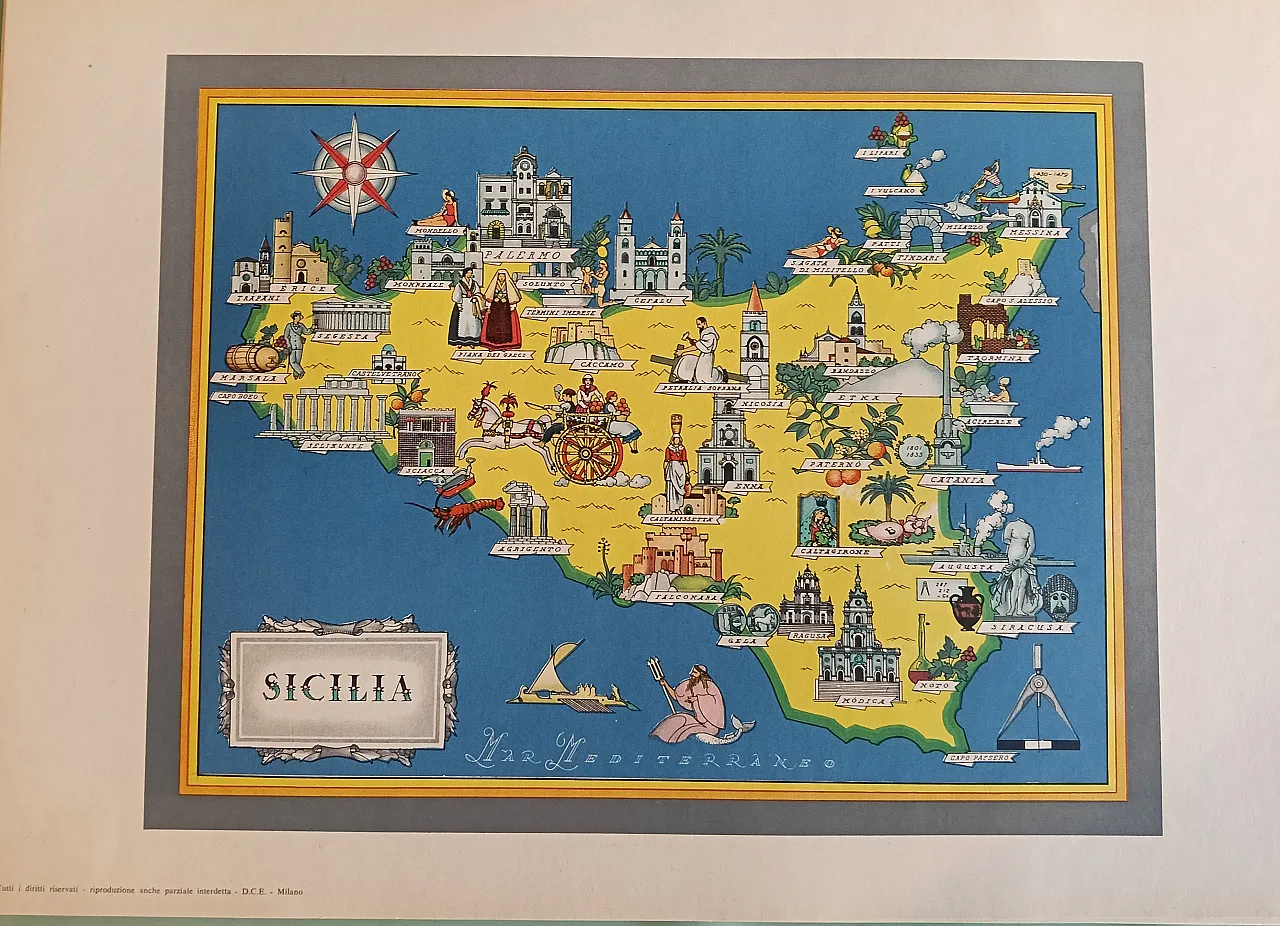 Regions of Italy, maps, 60s 18