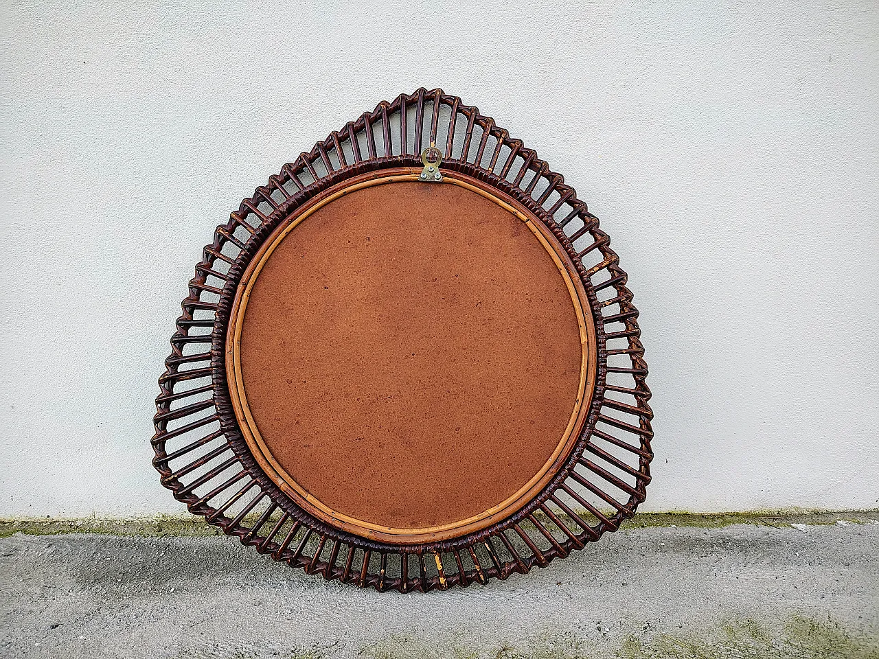 Specchio con cornice intrecciata atribuibile a Franco Albini, anni '60 9