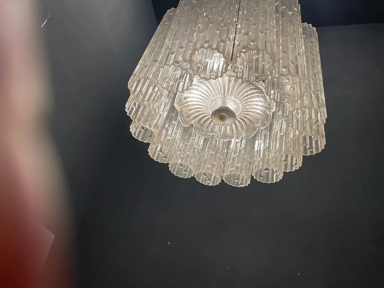 Lampadario Mid-Century in vetro di Murano di Paolo Venini, anni '70 7