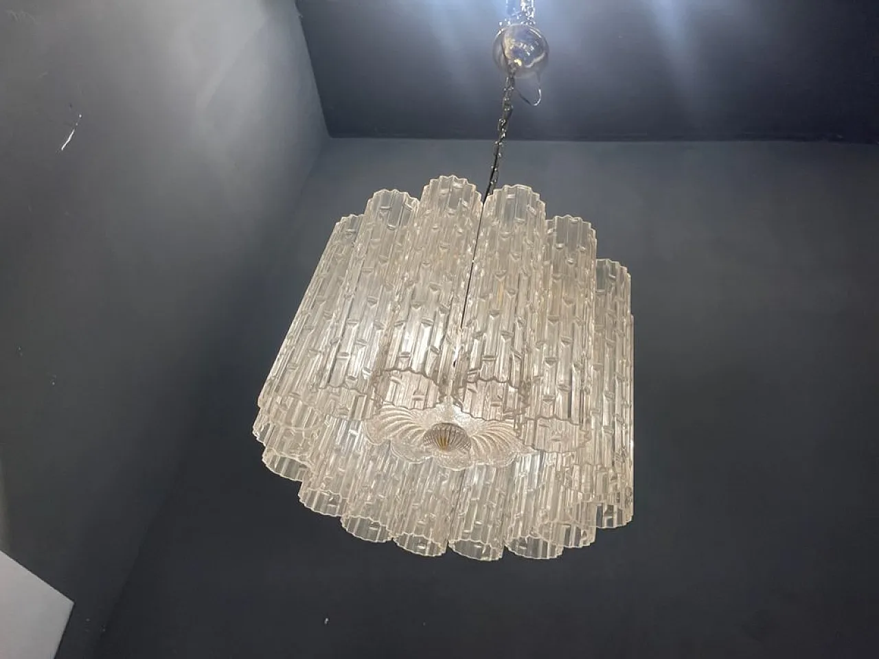 Lampadario Mid-Century in vetro di Murano di Paolo Venini, anni '70 8