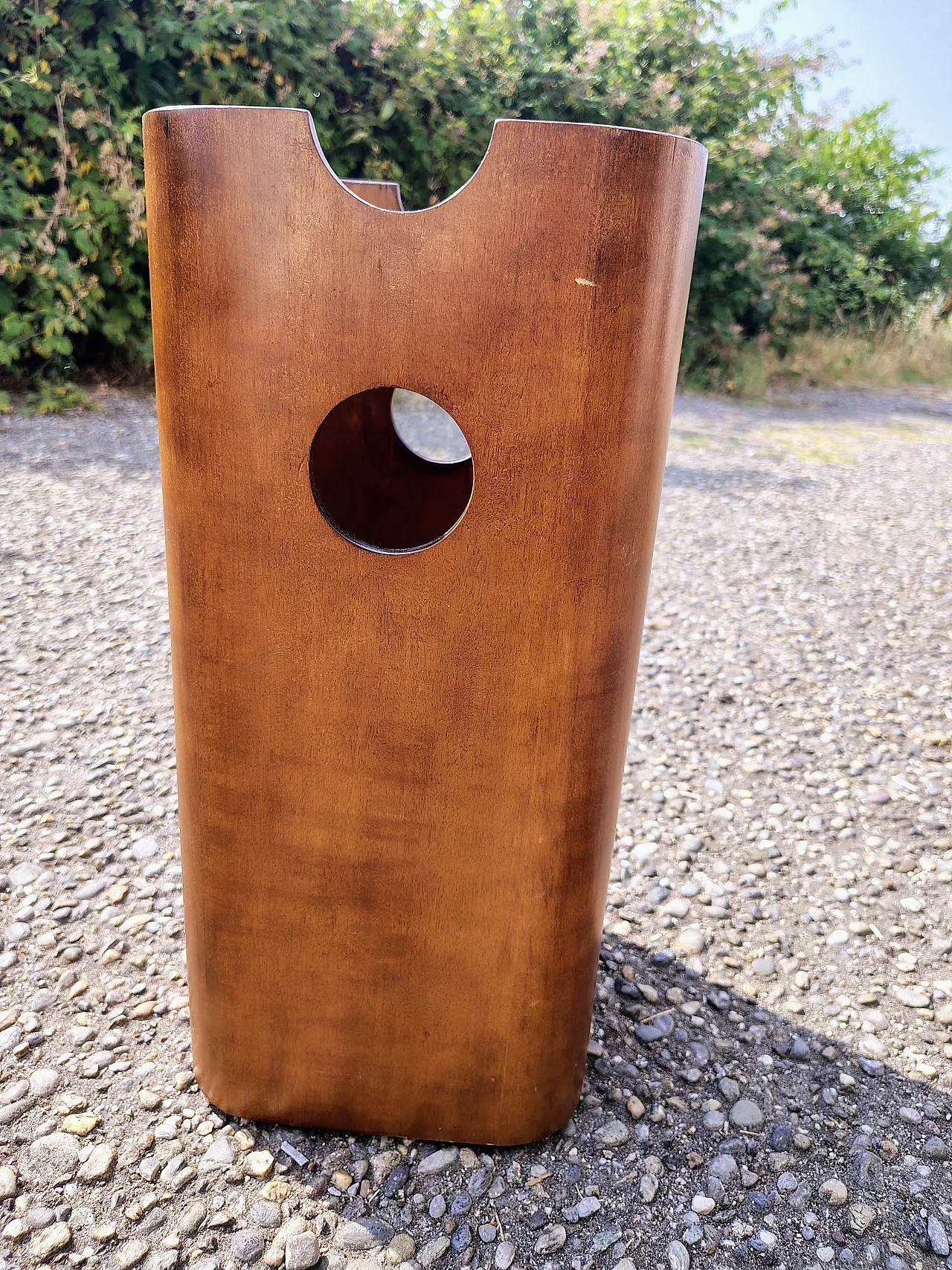 Umbrella stand attributable to Campo e Graffi in teak, 1960s 1