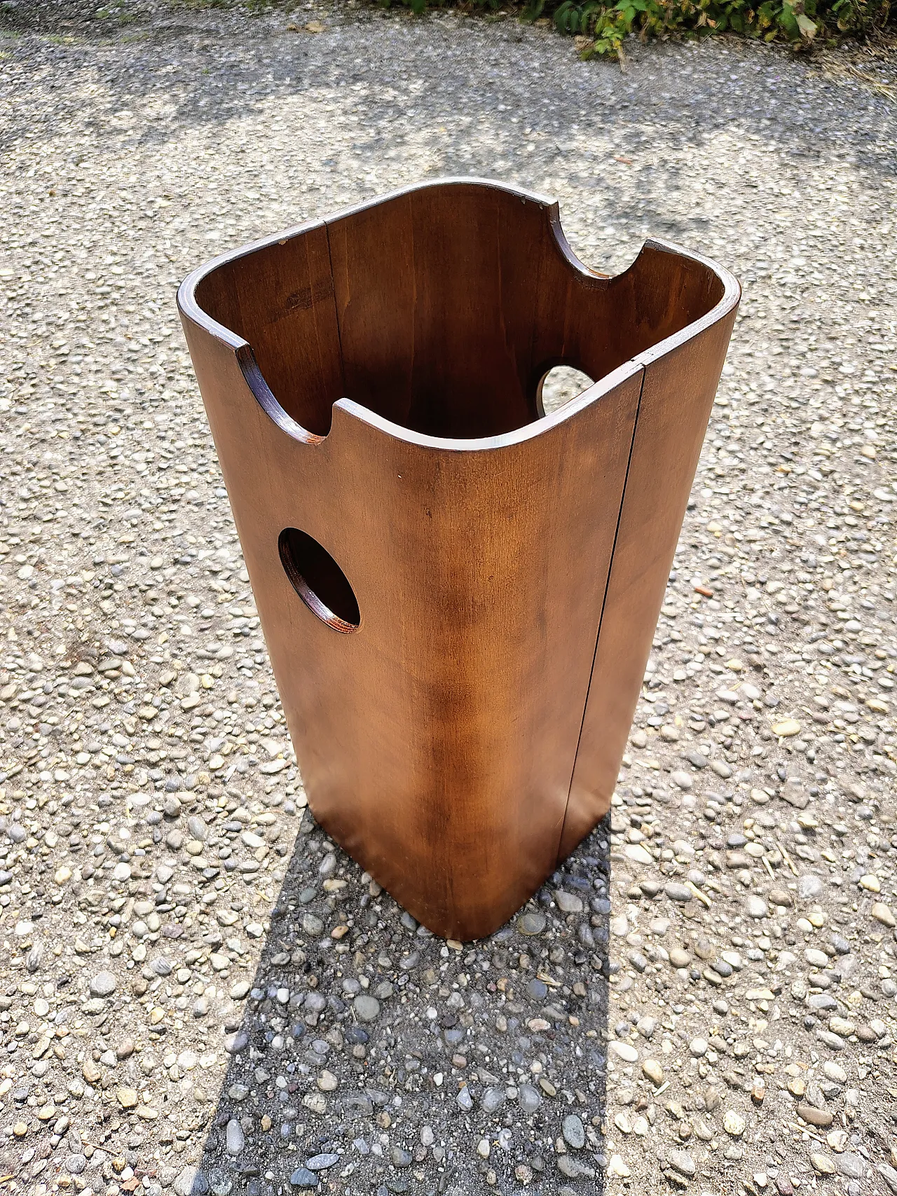 Umbrella stand attributable to Campo e Graffi in teak, 1960s 2