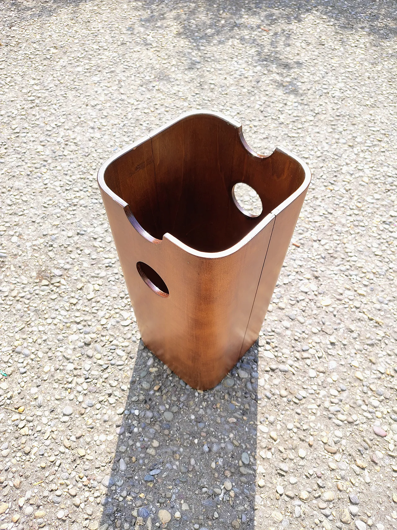 Umbrella stand attributable to Campo e Graffi in teak, 1960s 3