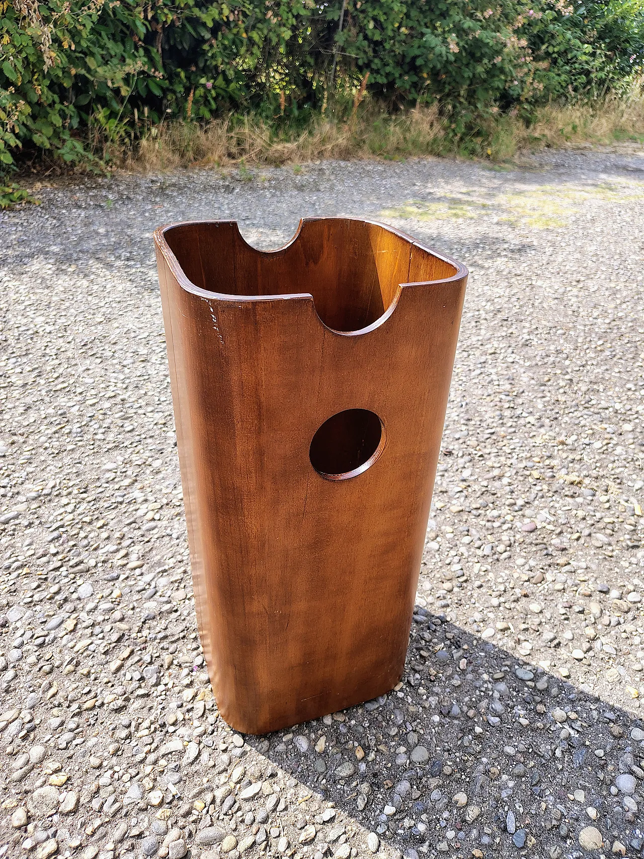 Umbrella stand attributable to Campo e Graffi in teak, 1960s 4