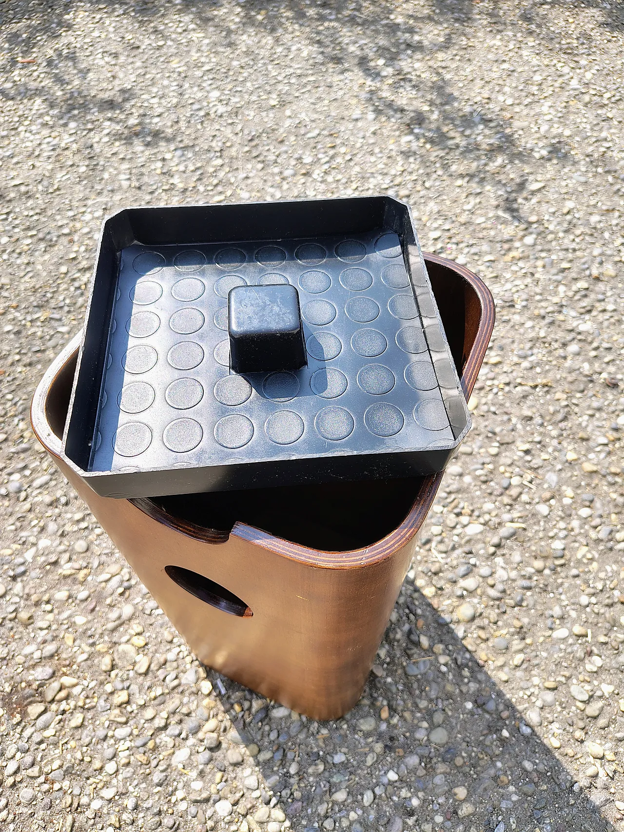 Umbrella stand attributable to Campo e Graffi in teak, 1960s 6