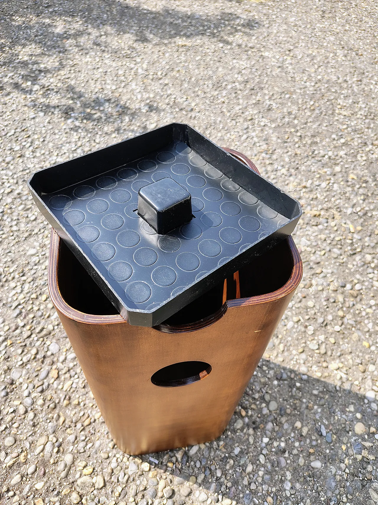 Umbrella stand attributable to Campo e Graffi in teak, 1960s 7
