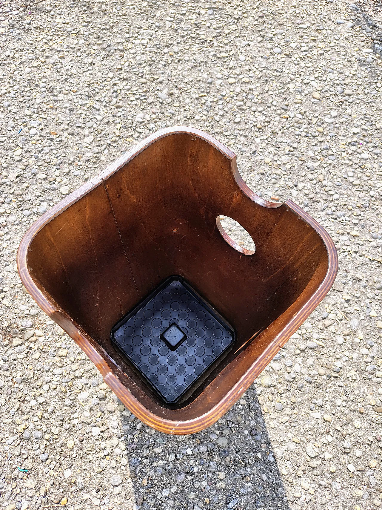 Umbrella stand attributable to Campo e Graffi in teak, 1960s 8