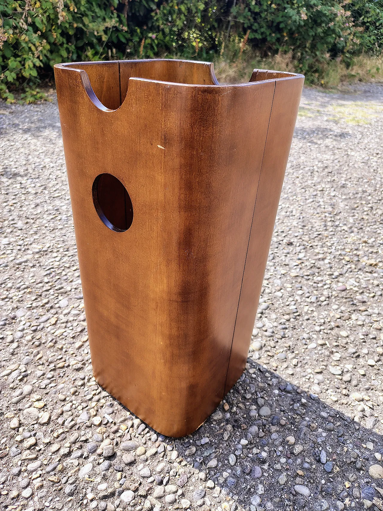 Umbrella stand attributable to Campo e Graffi in teak, 1960s 11