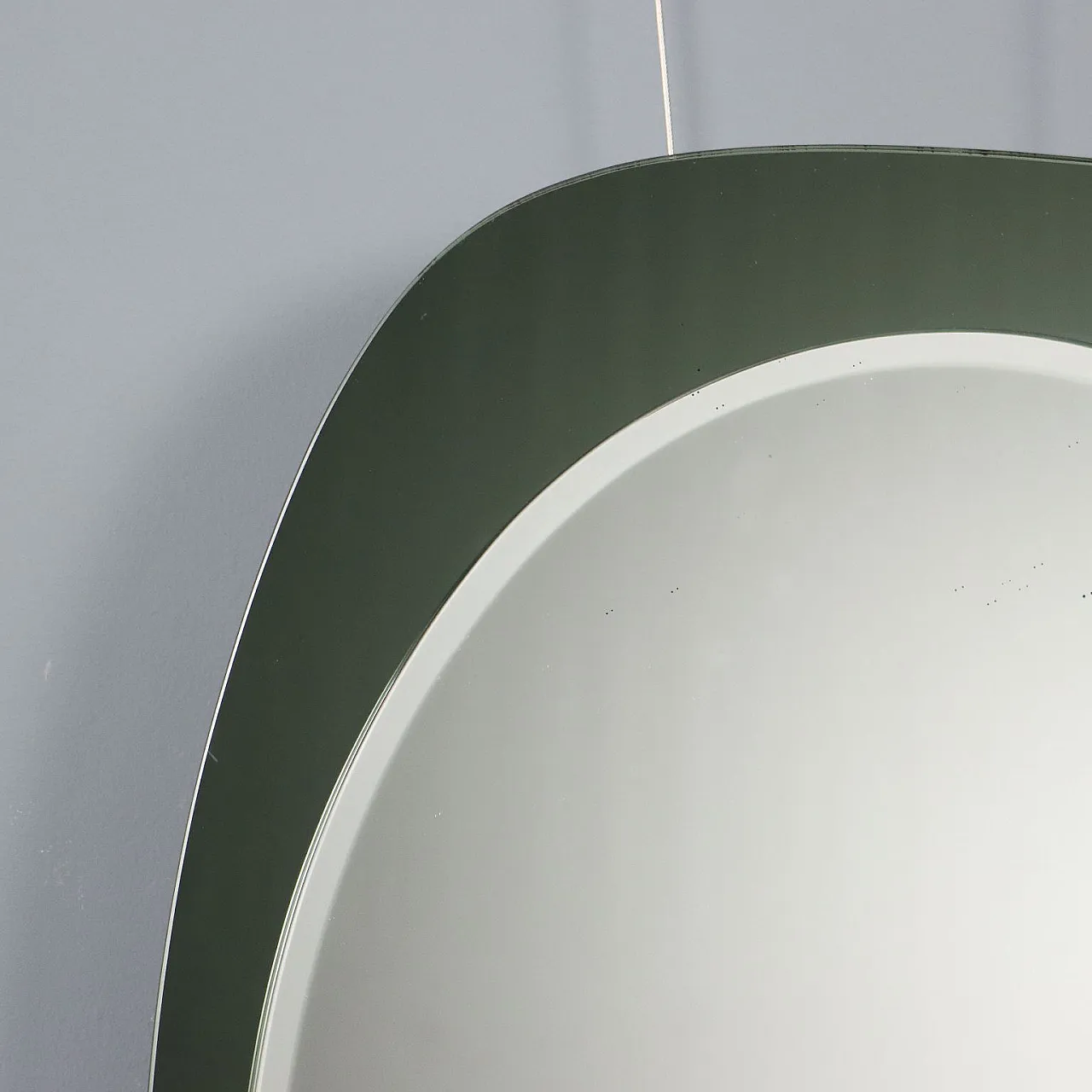 Specchio ovale con cornice in vetro, '900 3