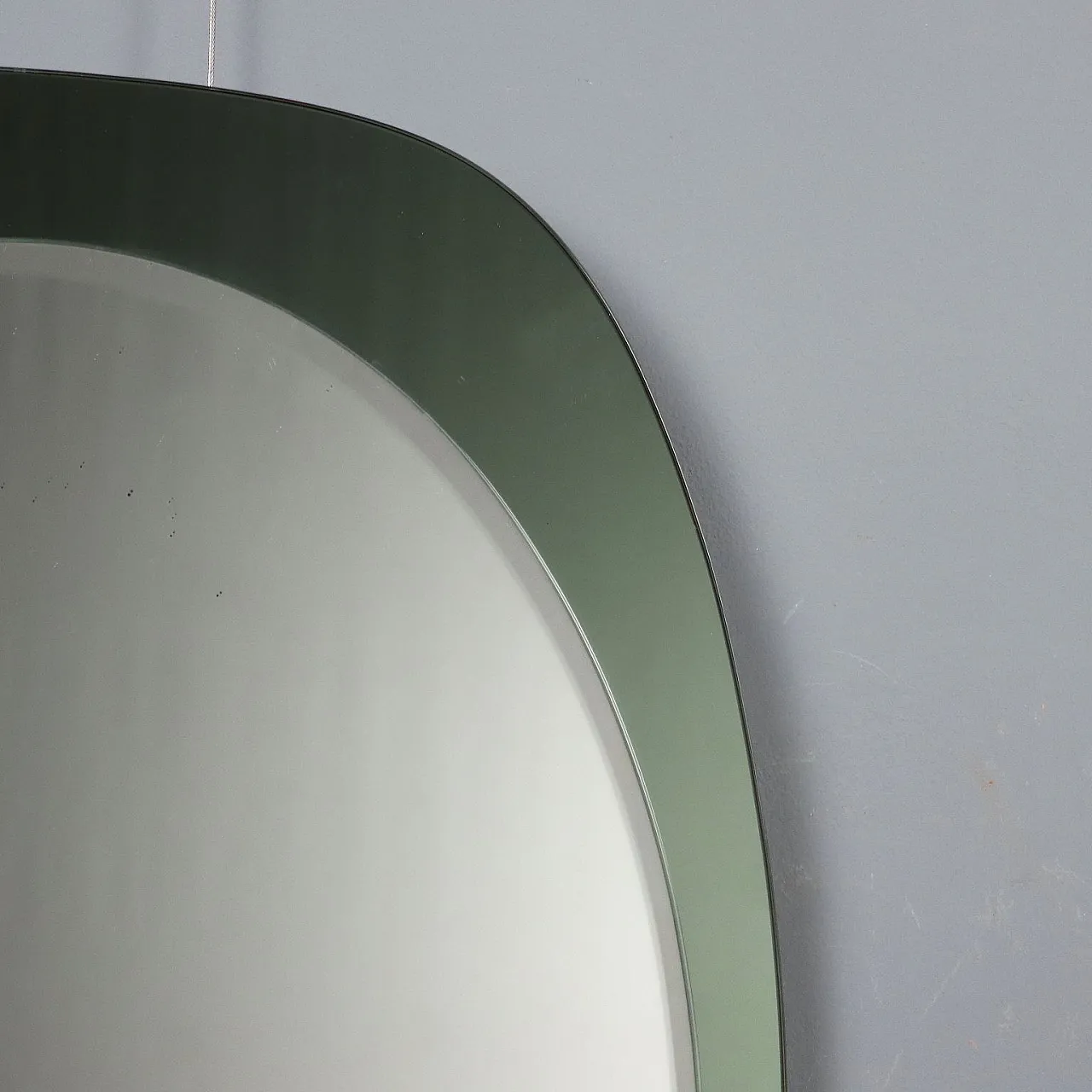 Specchio ovale con cornice in vetro, '900 4