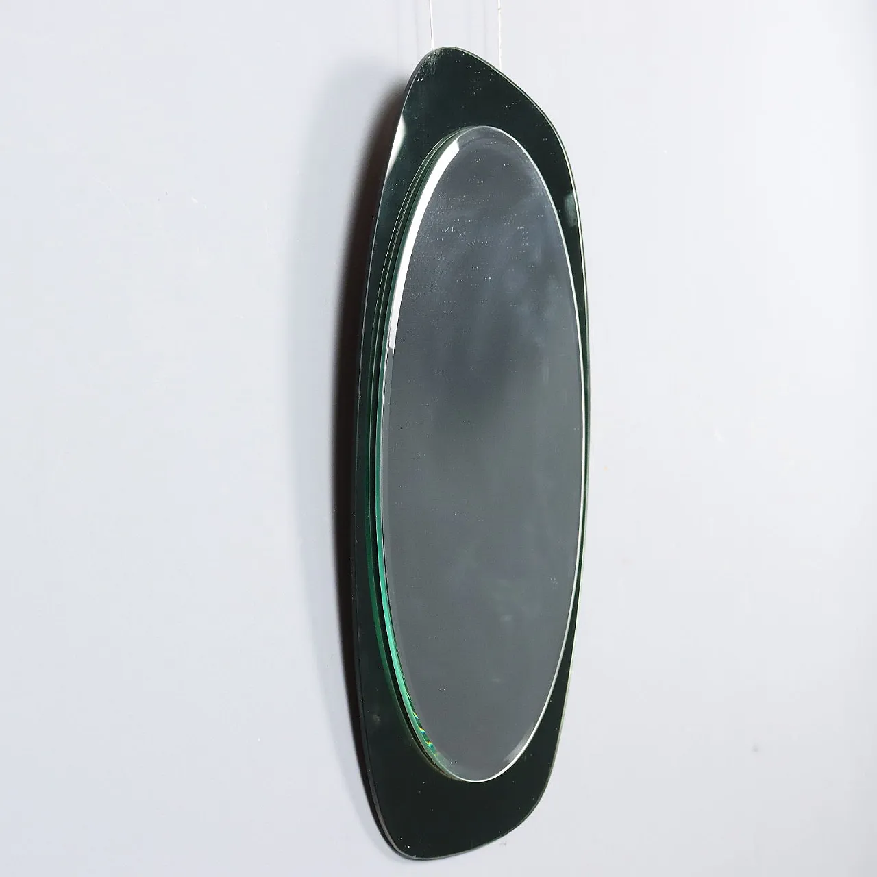 Specchio ovale con cornice in vetro, '900 7