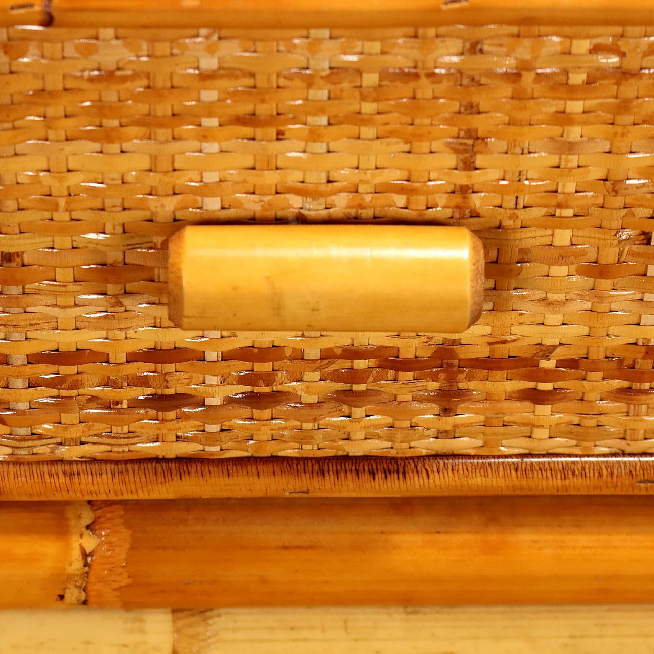 Bamboo and medulline entrance console, 20th century 7