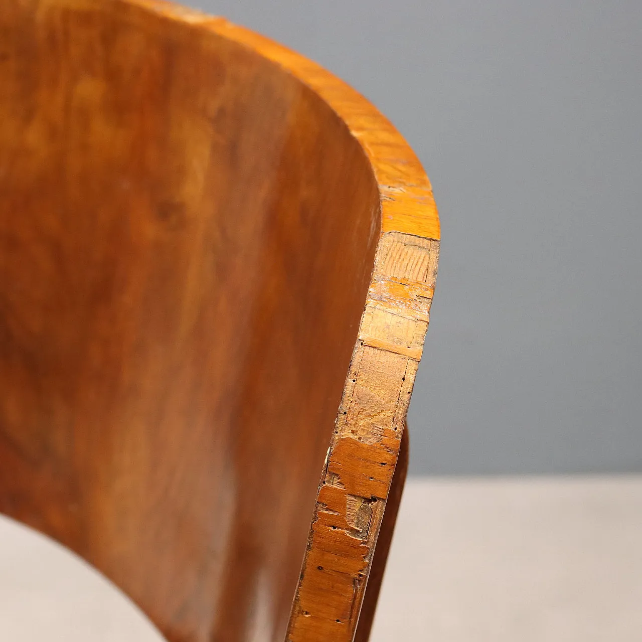 5 Sedie da pranzo in legno e pelle, '900 5