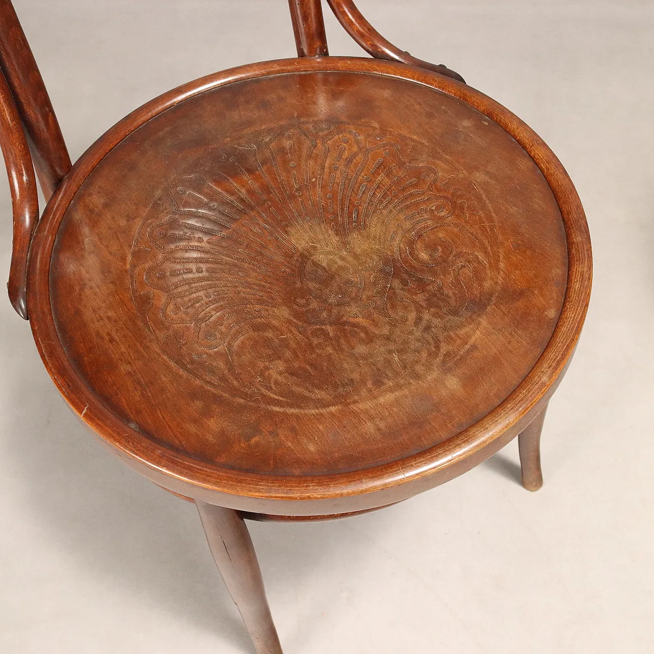 3 Poltrone in faggio tinto noce, primo '800 5