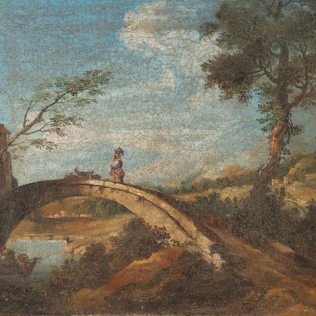 Paesaggio dell'Italia centrale, olio su tela, '700 3