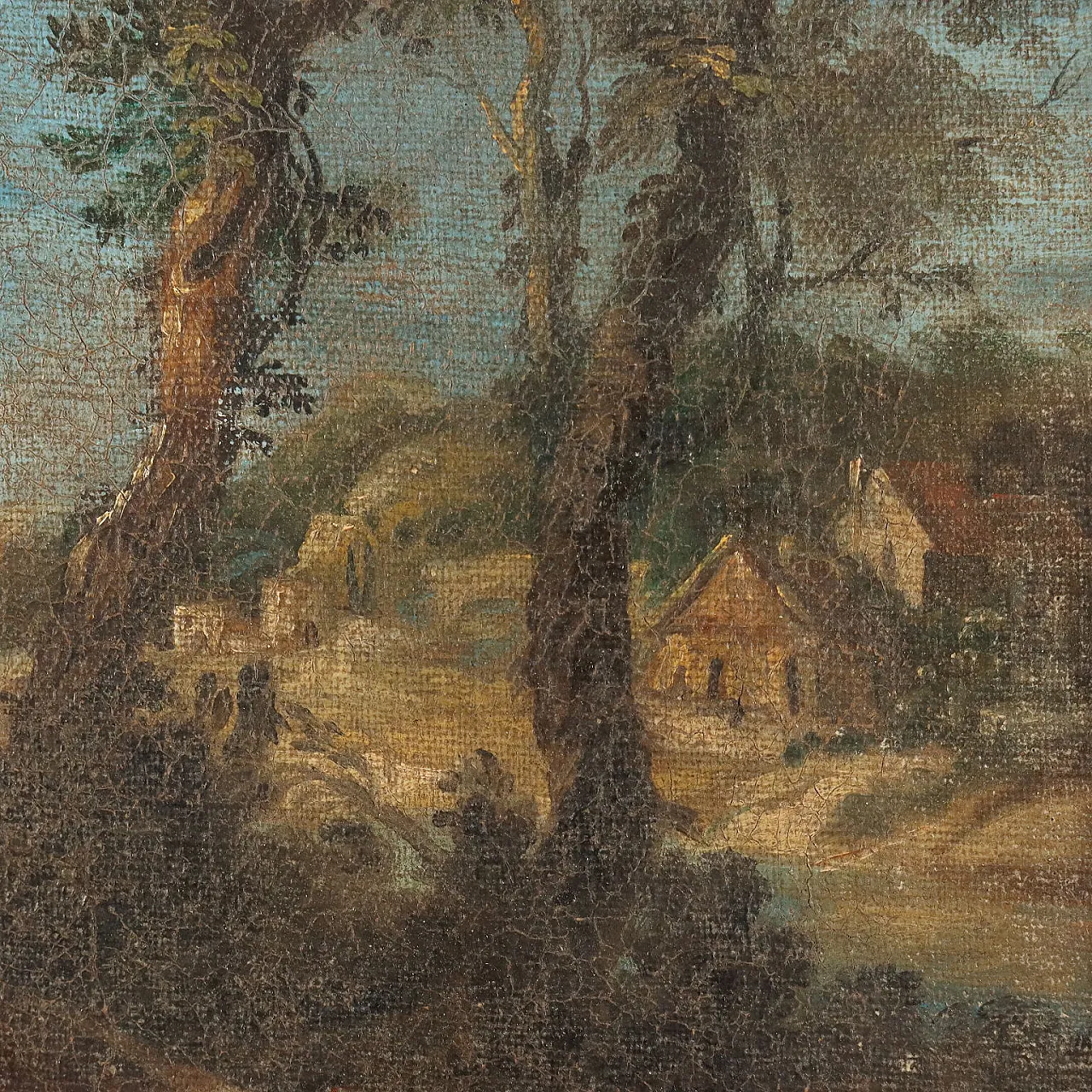 Paesaggio dell'Italia centrale, olio su tela, '700 6