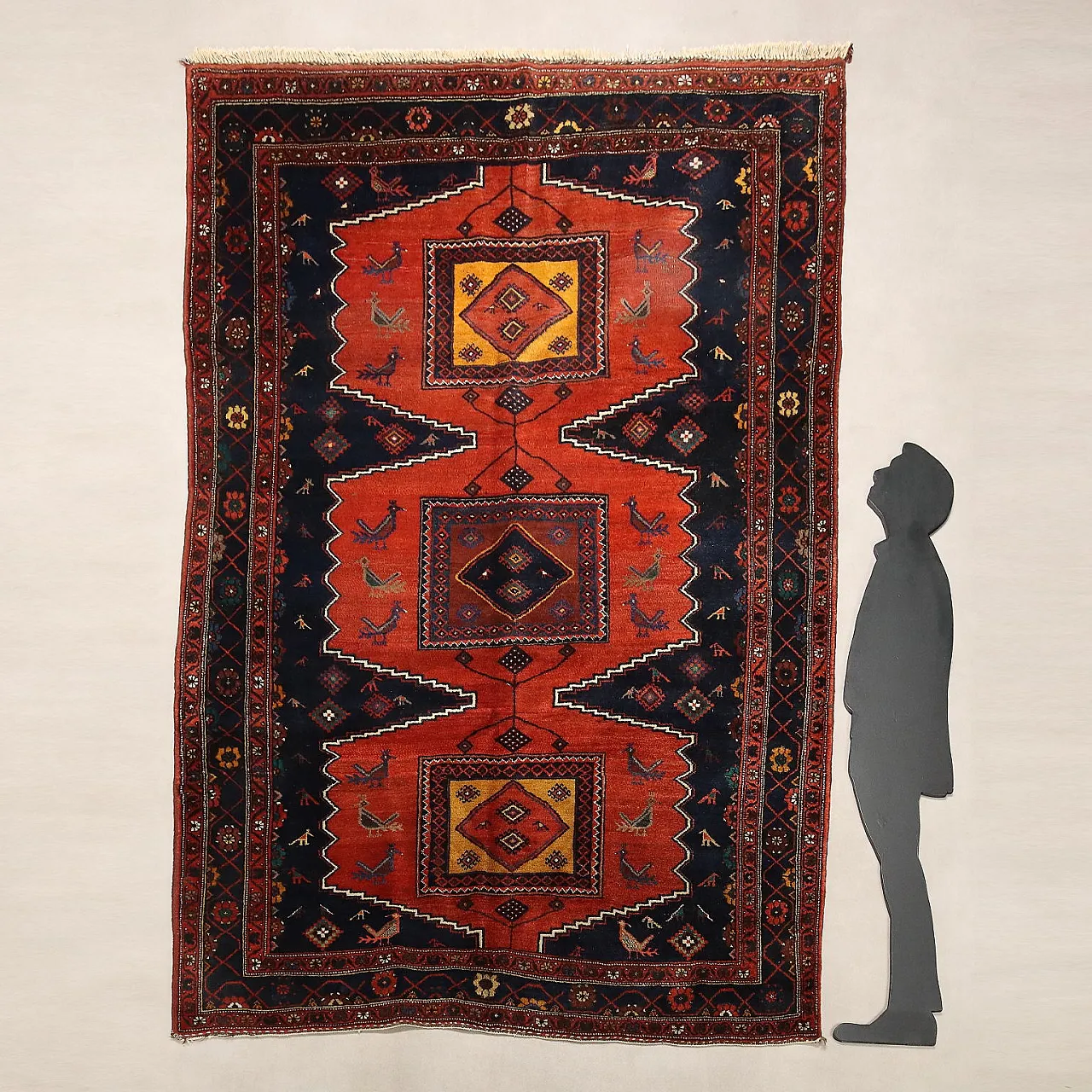 Tappeto Mosul in lana, nodo grosso, realizzato a mano, '900 2