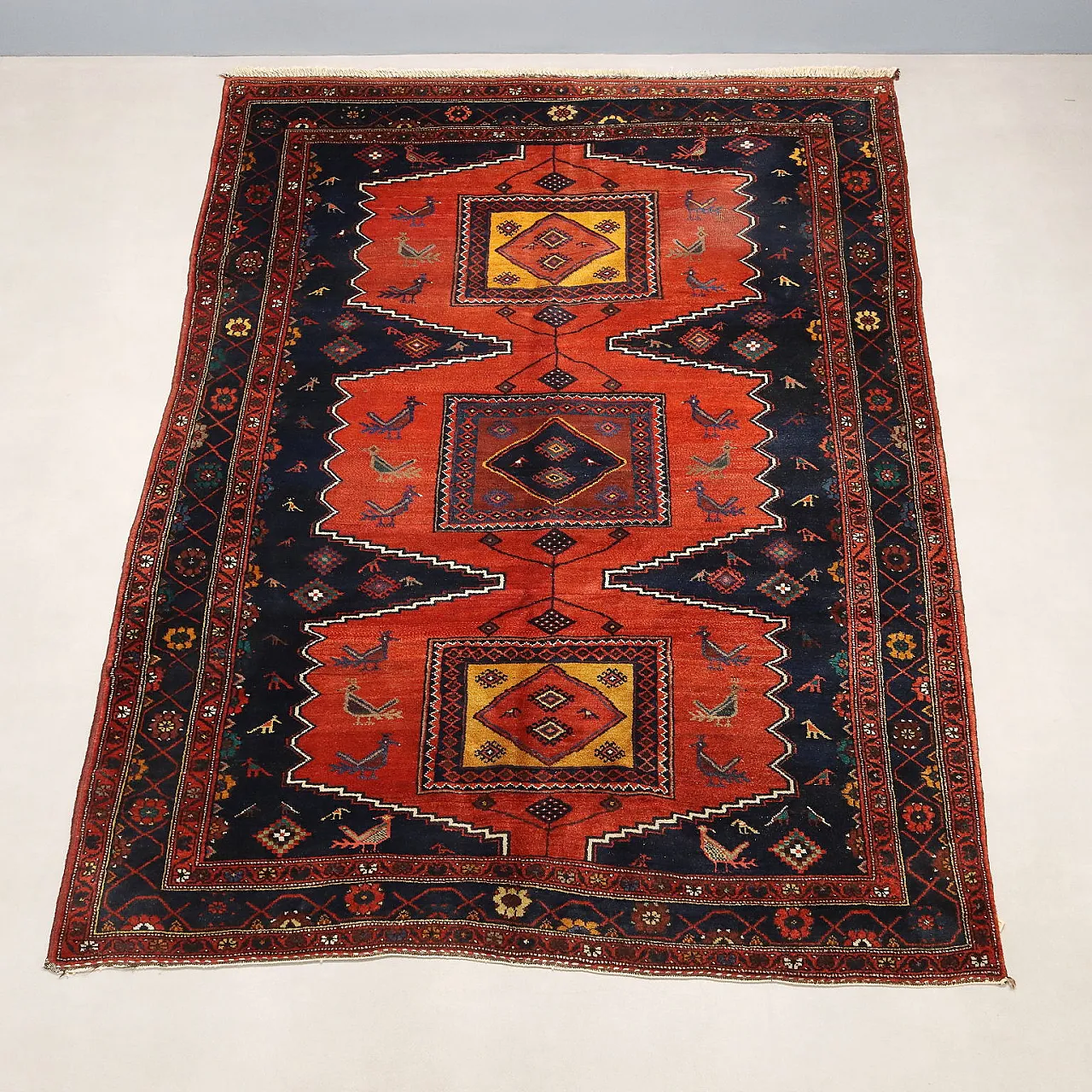 Tappeto Mosul in lana, nodo grosso, realizzato a mano, '900 3