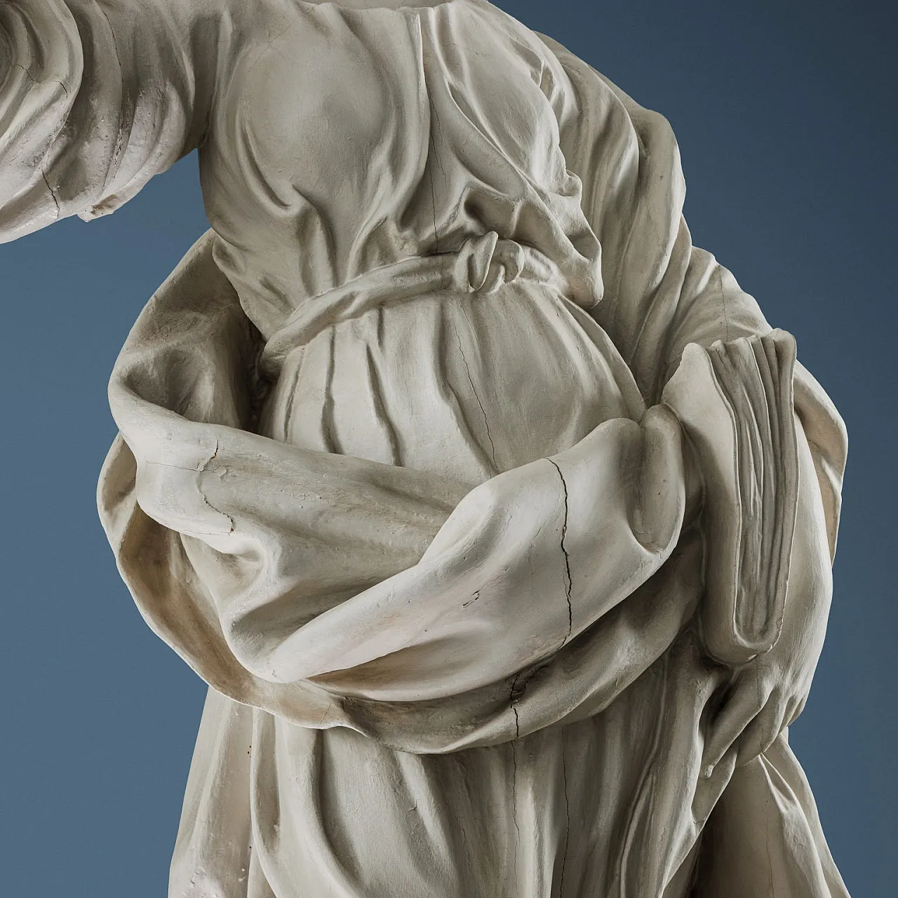 Allegory of Wisdom, carved and painted wood sculpture, 18th century 3