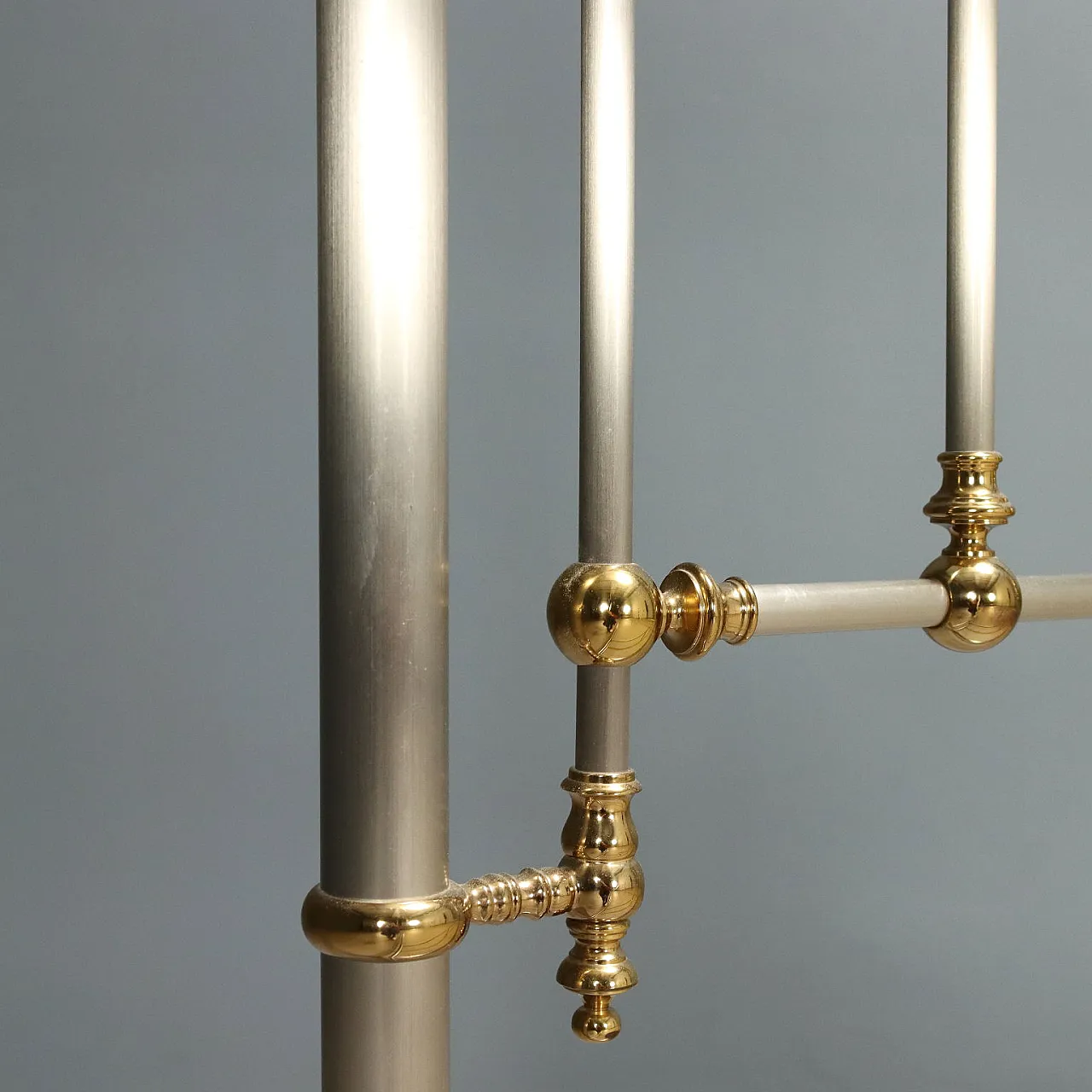 Letto matrimoniale in ottone lucido alternato, '900 8