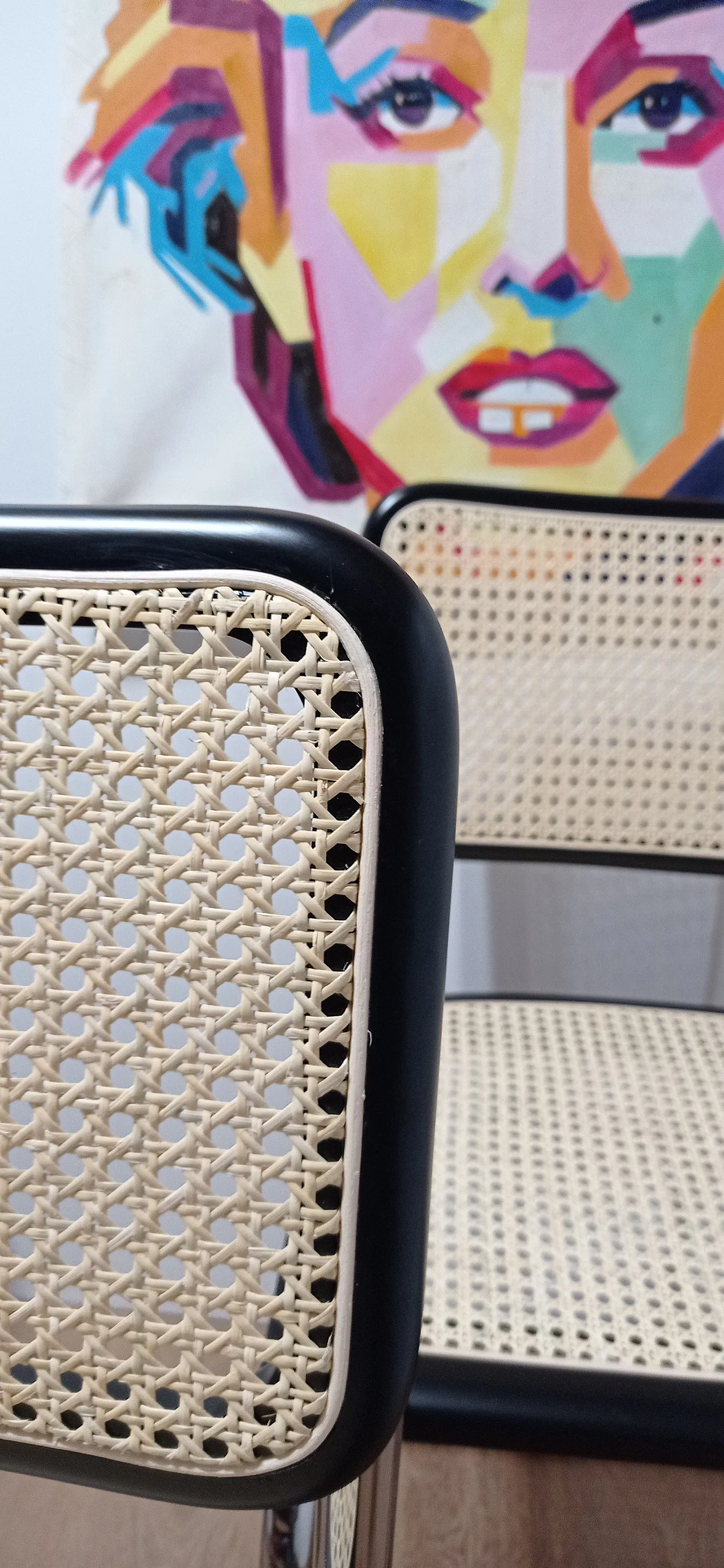 6 Cesca B32 chairs, lacquered in black MDF, 1980s 23