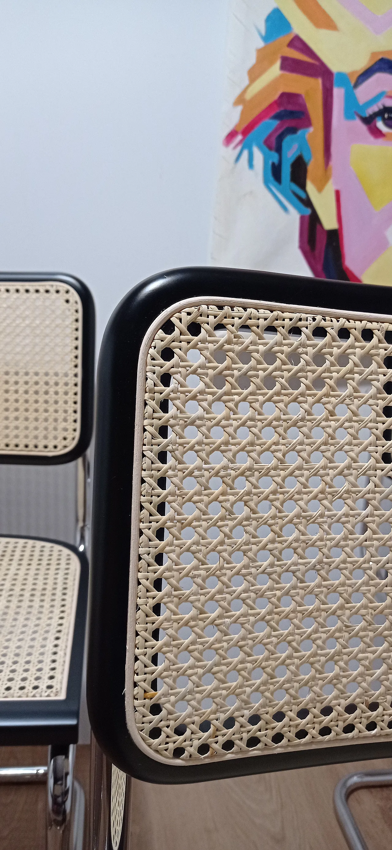 6 Cesca B32 chairs, lacquered in black MDF, 1980s 24