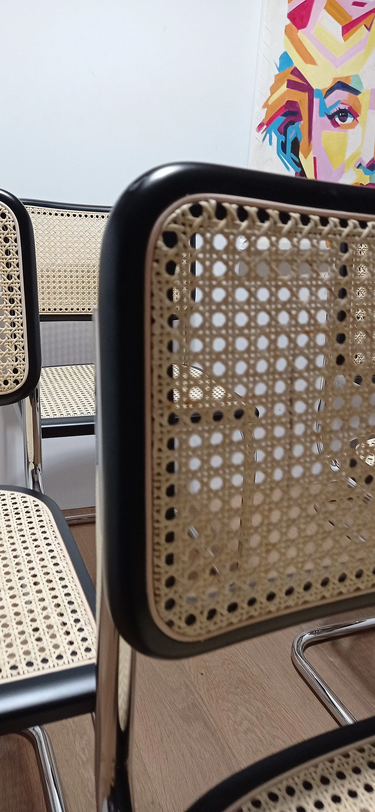 6 Cesca B32 chairs, lacquered in black MDF, 1980s 31