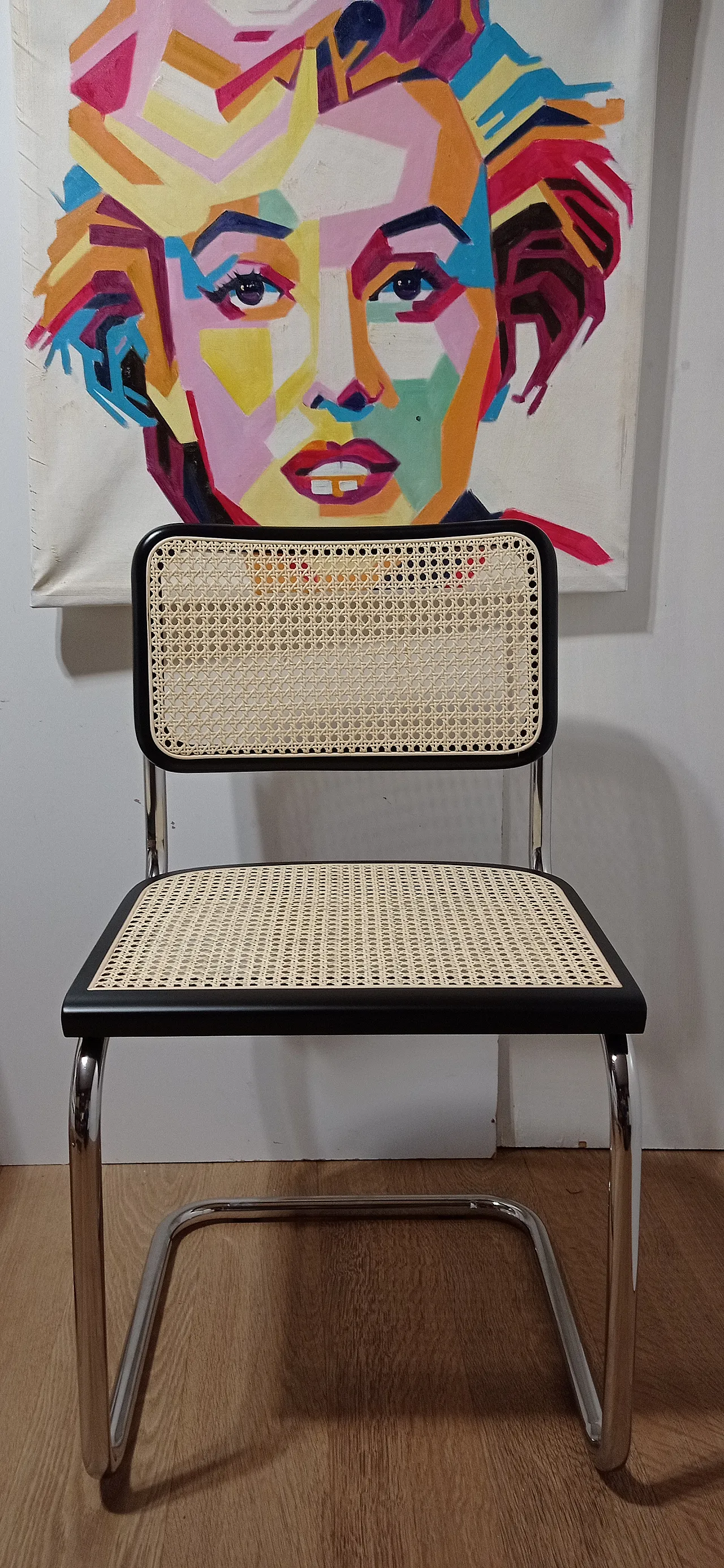 6 Cesca B32 chairs, lacquered in black MDF, 1980s 36