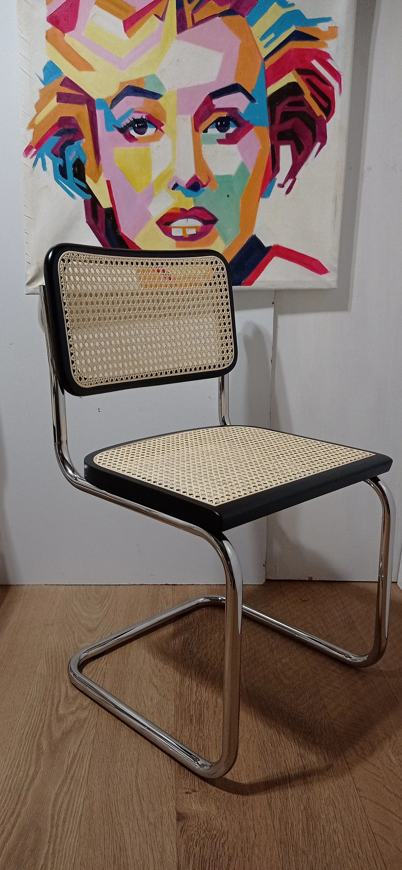 6 Cesca B32 chairs, lacquered in black MDF, 1980s 42