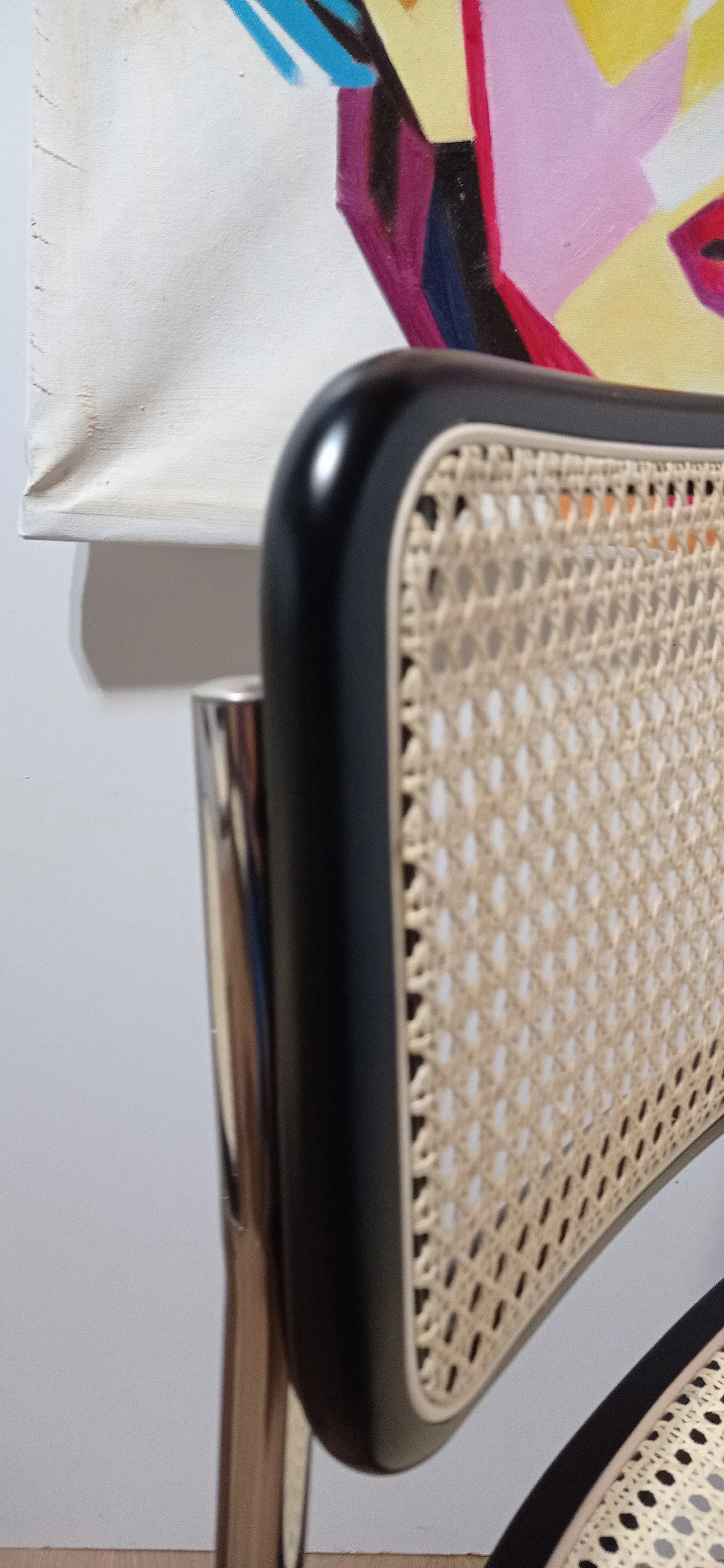 6 Cesca B32 chairs, lacquered in black MDF, 1980s 45