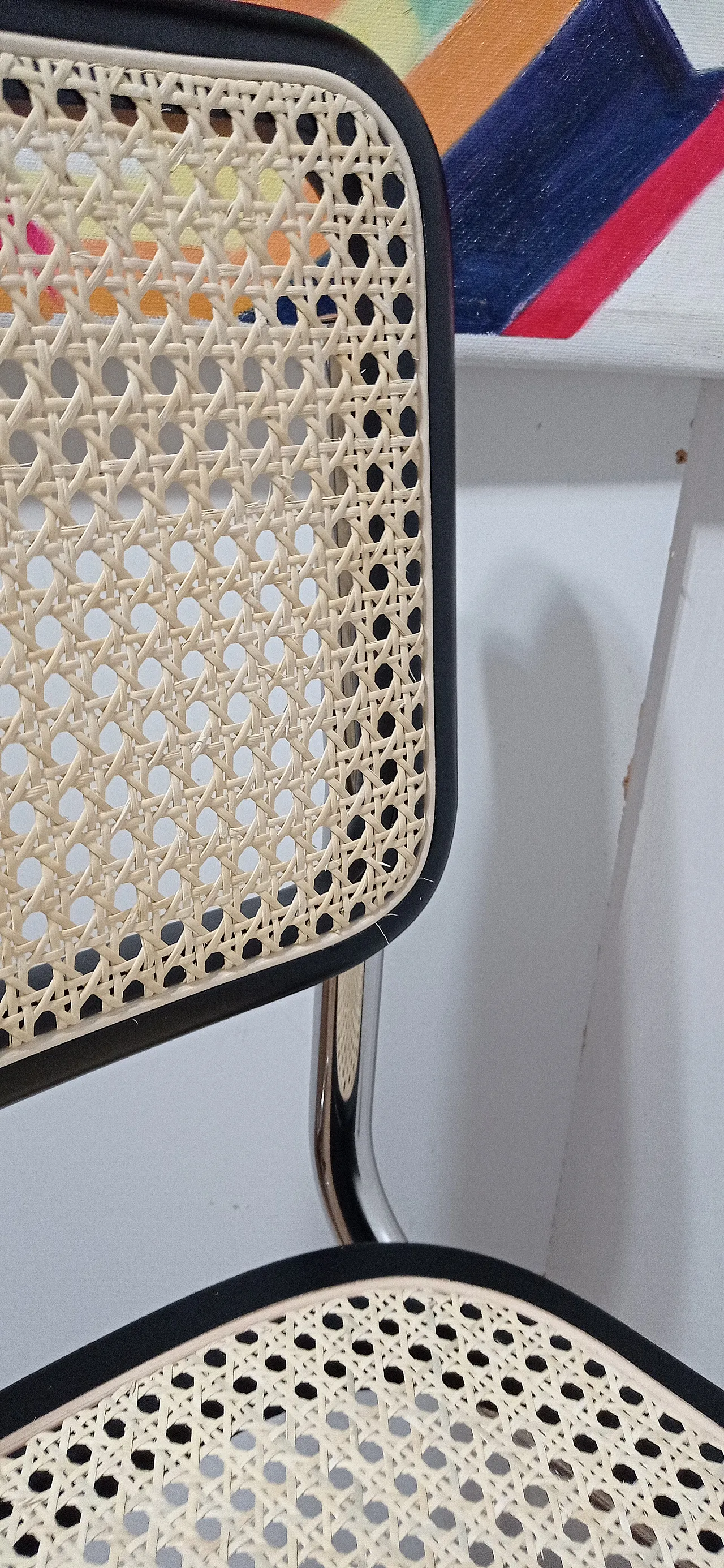 6 Cesca B32 chairs, lacquered in black MDF, 1980s 47