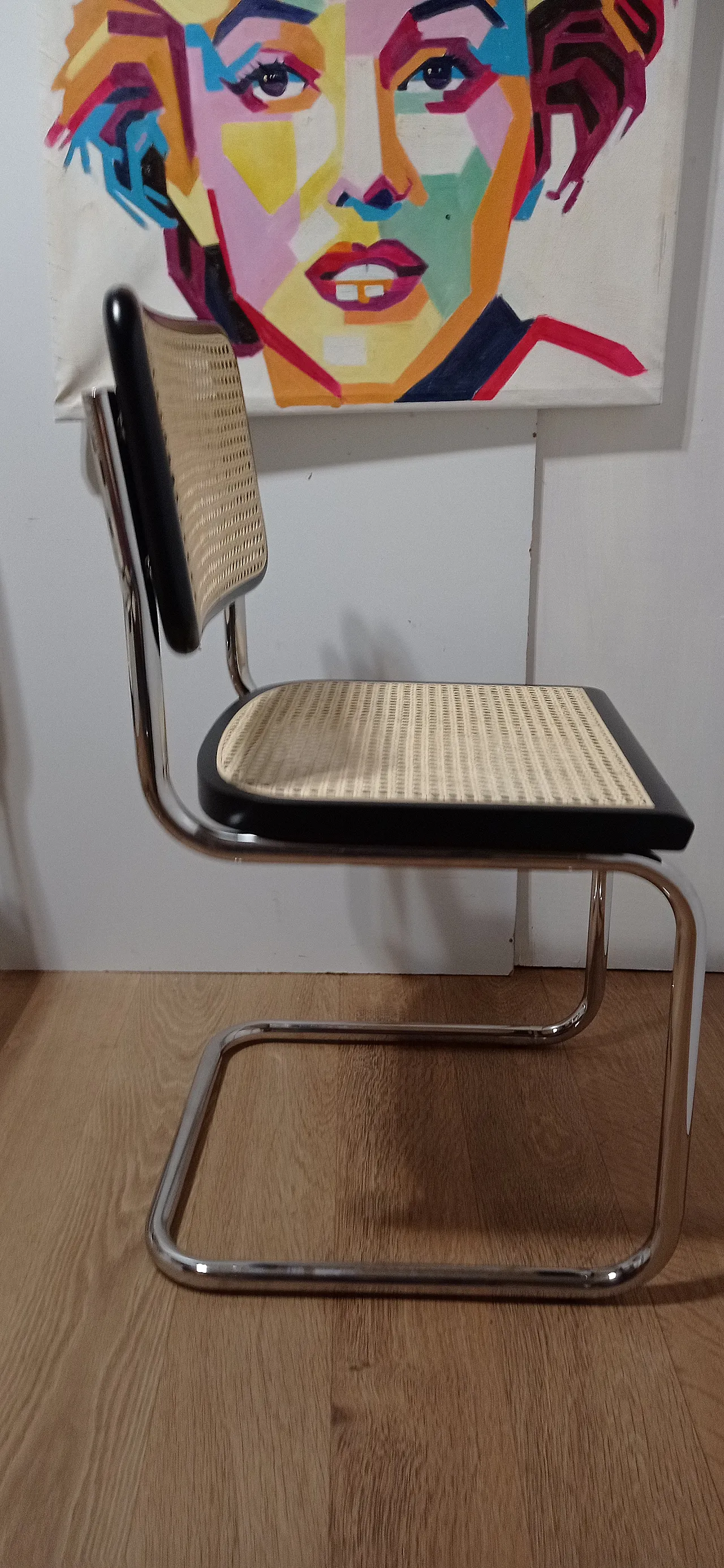 6 Cesca B32 chairs, lacquered in black MDF, 1980s 48