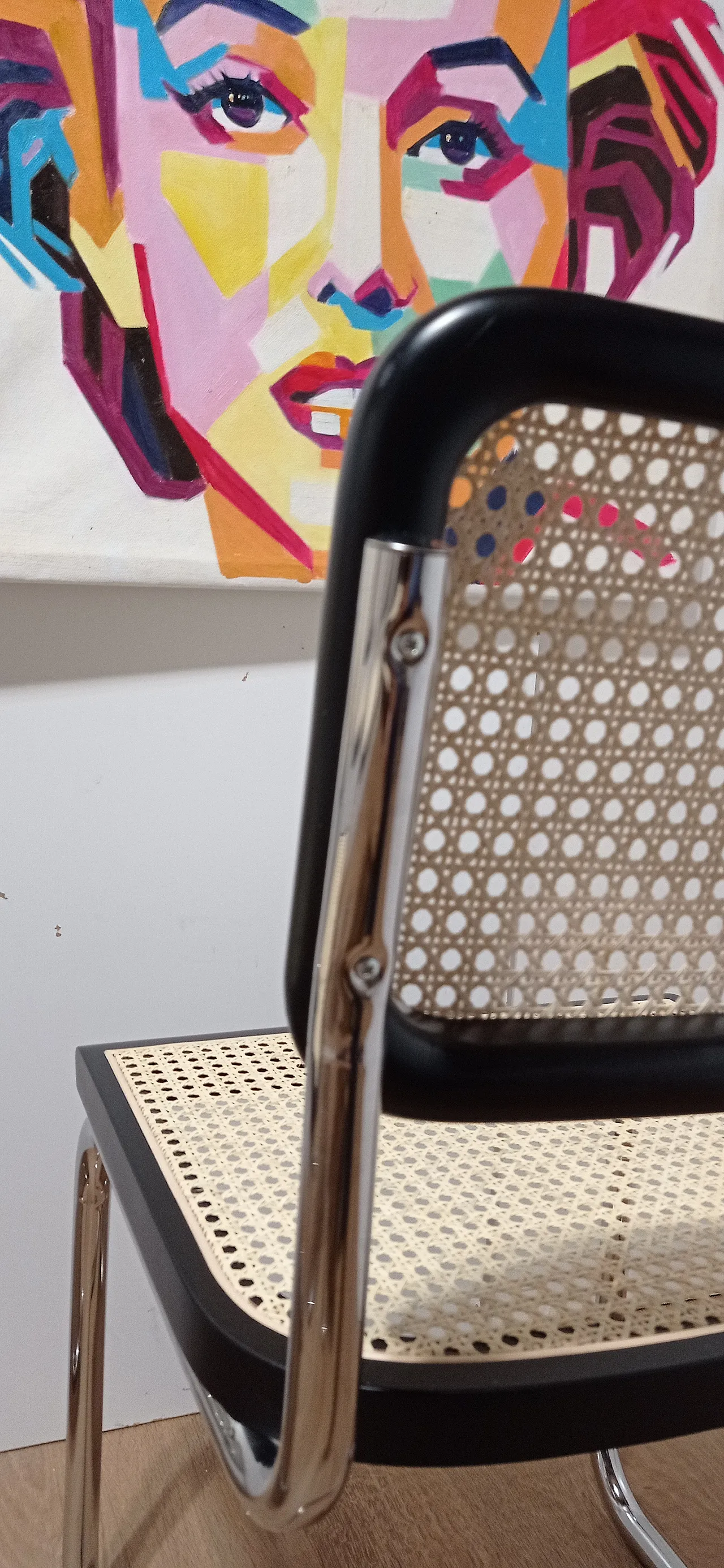 6 Cesca B32 chairs, lacquered in black MDF, 1980s 55